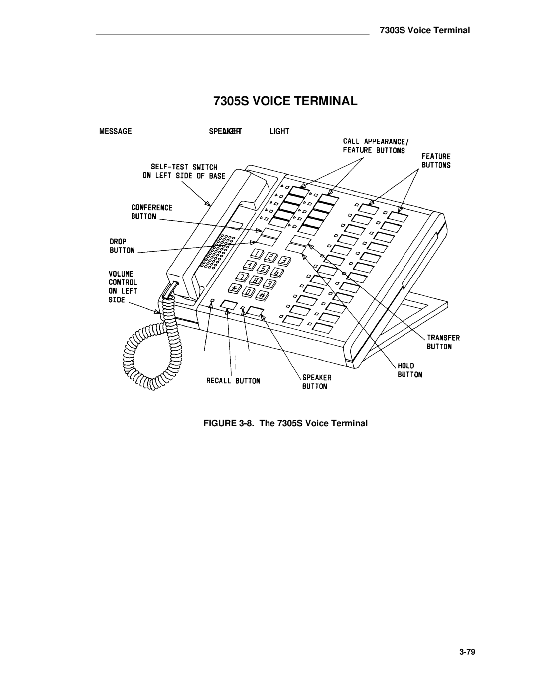 AT&T System 85 manual 7305S Voice Terminal 