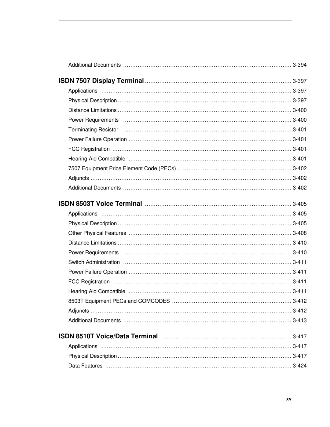 AT&T System 85 manual Isdn 8510T Voice/Data Terminal ……………………………………………………………… 