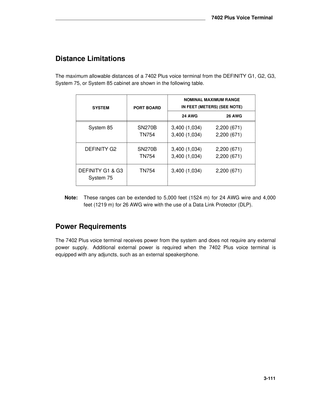 AT&T System 85 manual 111 