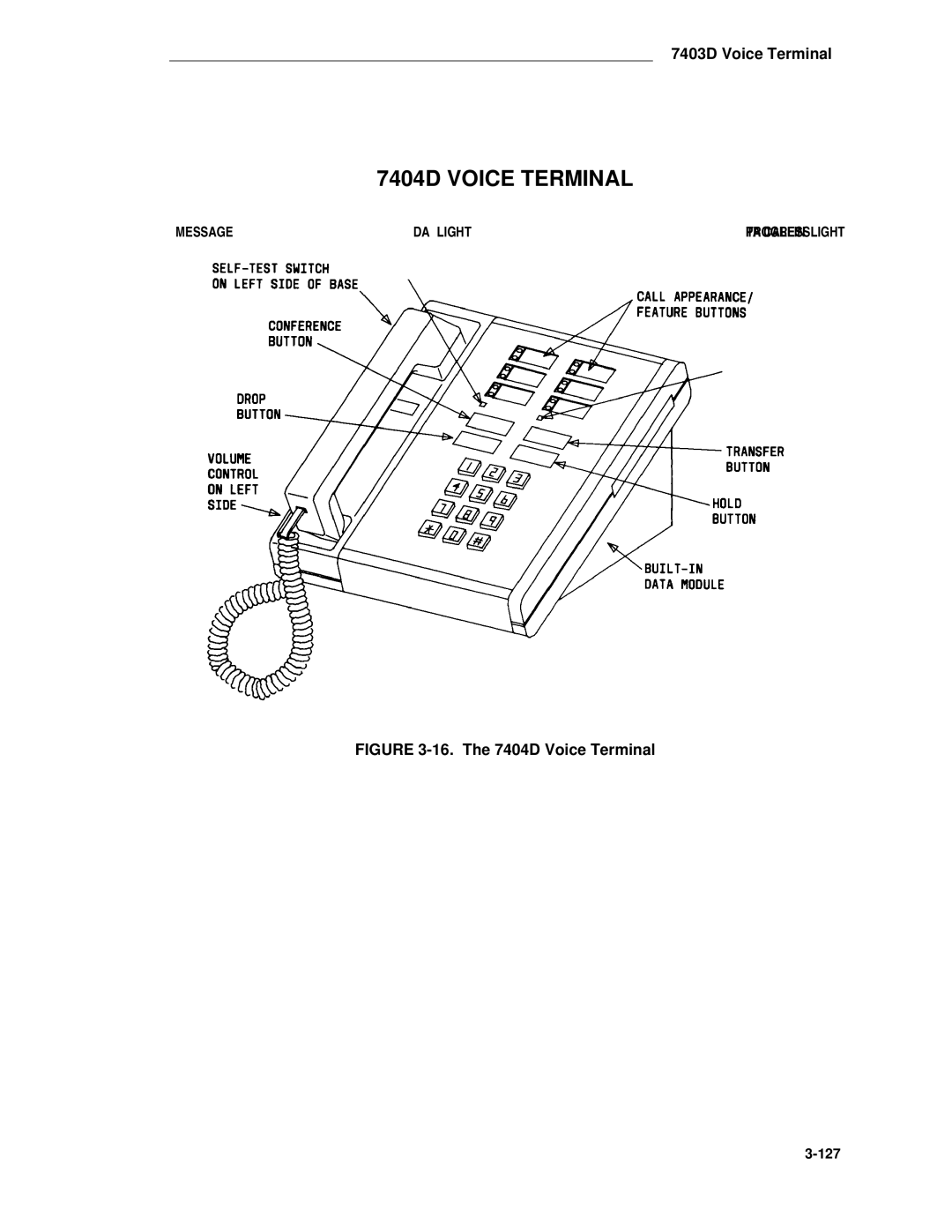 AT&T System 85 manual 7404D Voice Terminal 