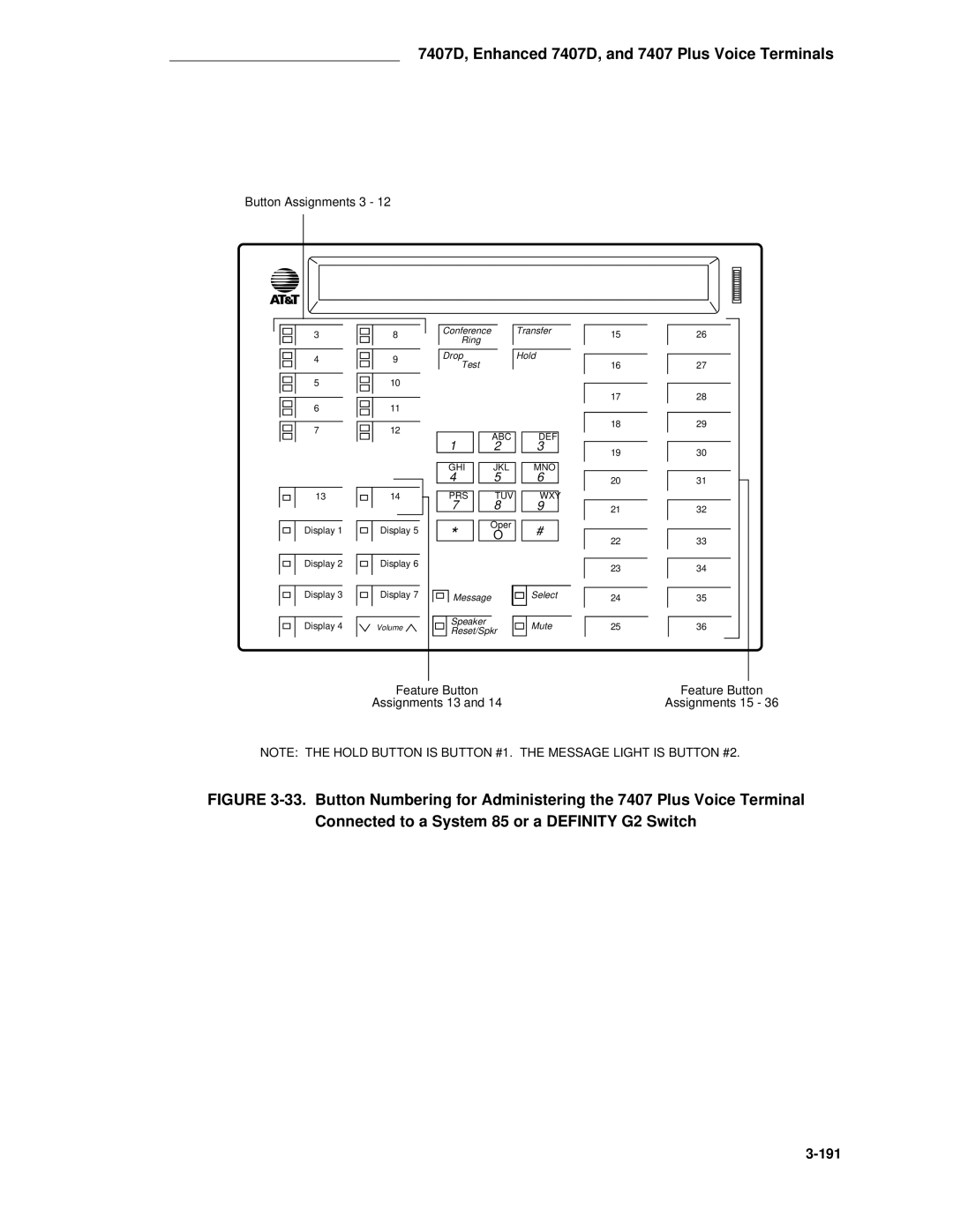 AT&T System 85 manual 191 