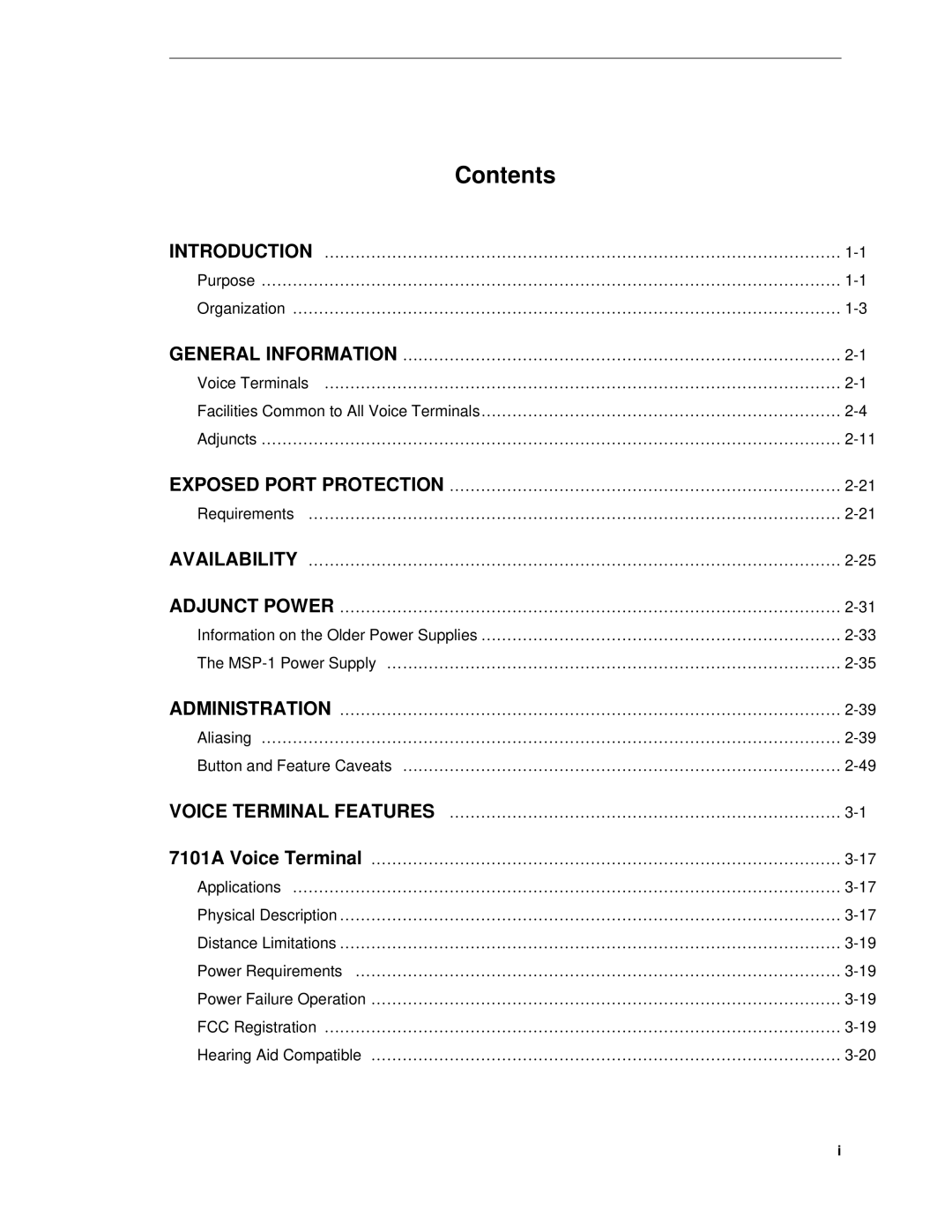 AT&T System 85 manual Contents 