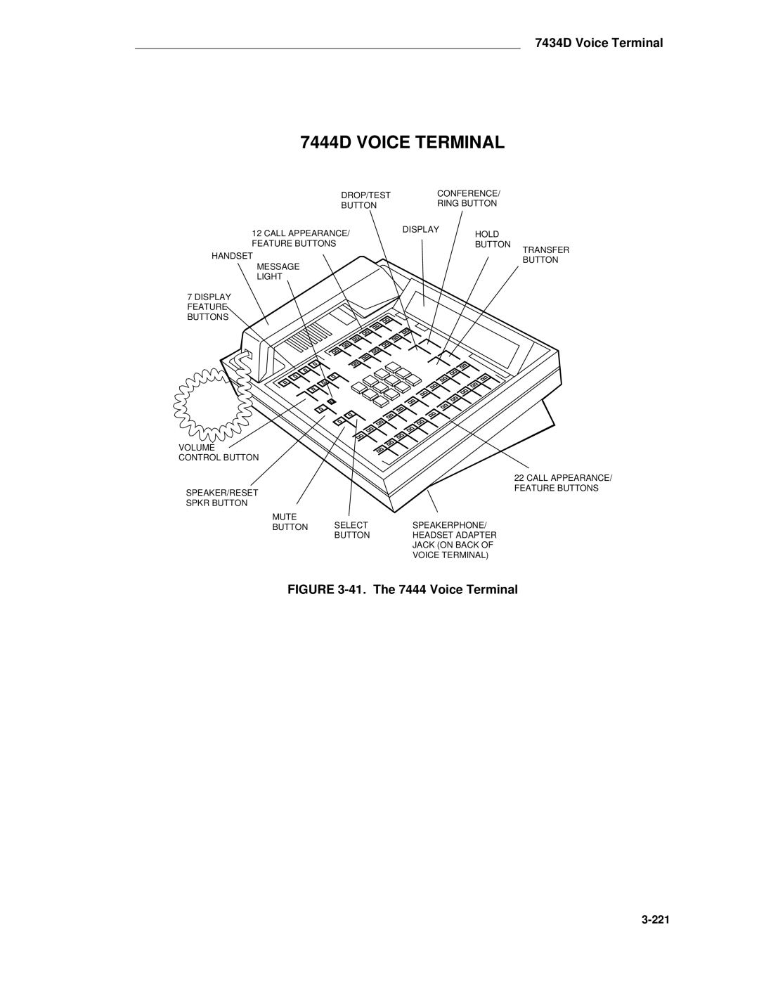 AT&T System 85 manual 7444D Voice Terminal 