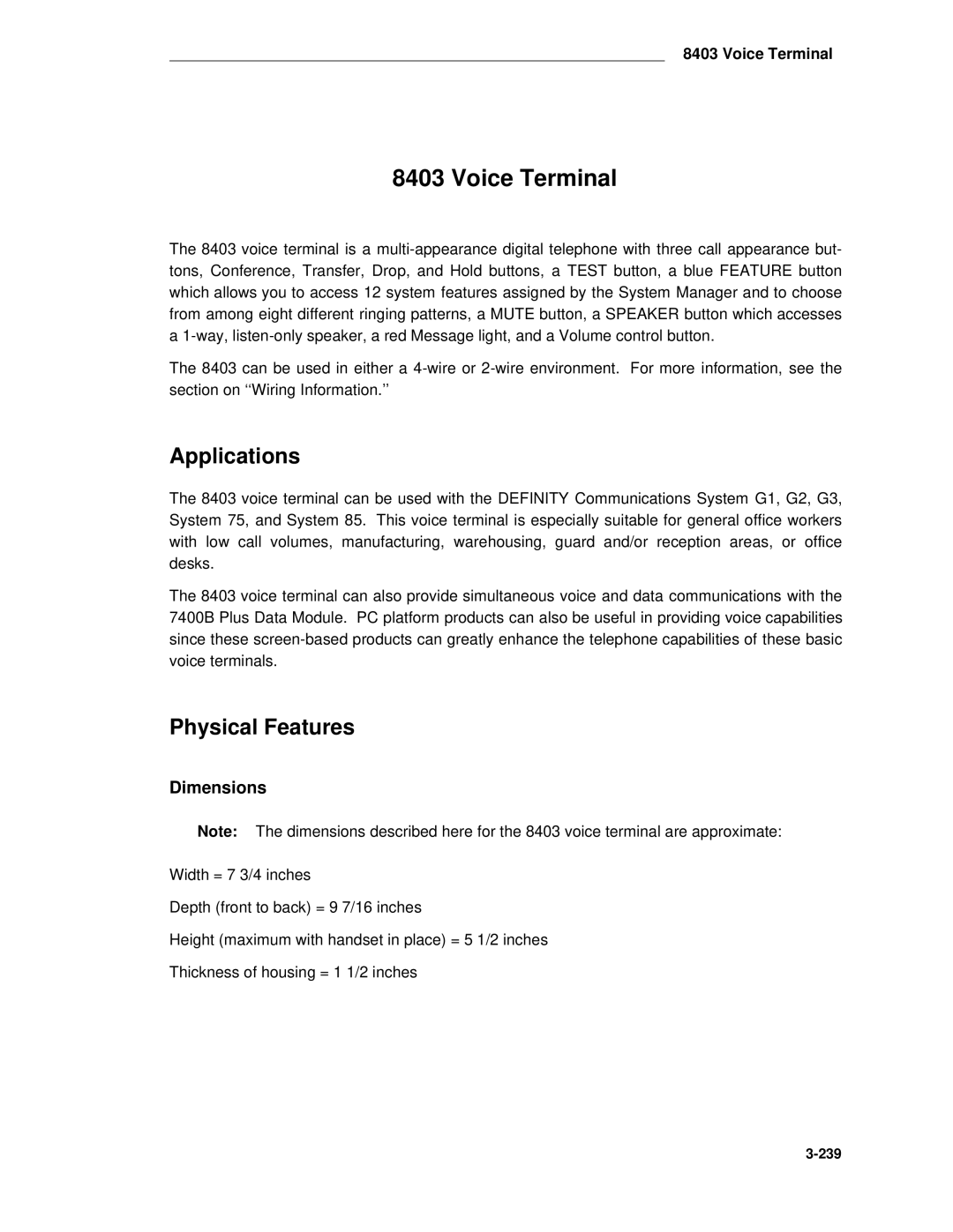 AT&T System 85 manual 239 