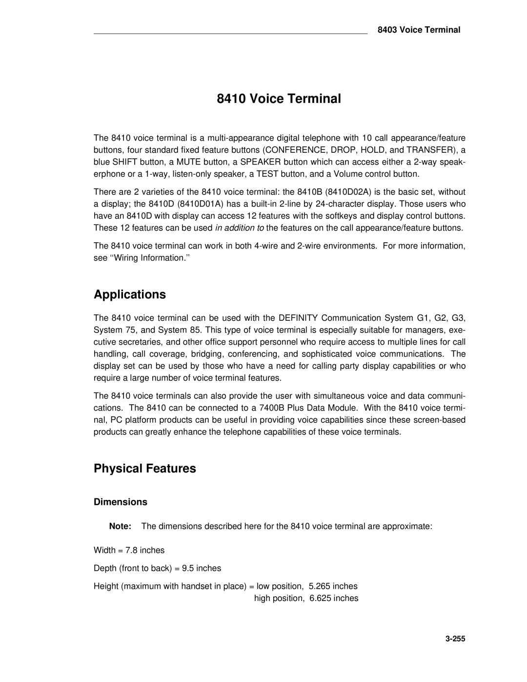 AT&T System 85 manual 255 