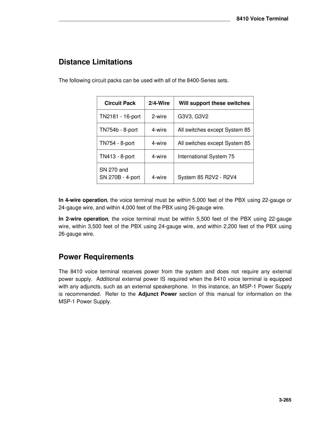 AT&T System 85 manual 265 