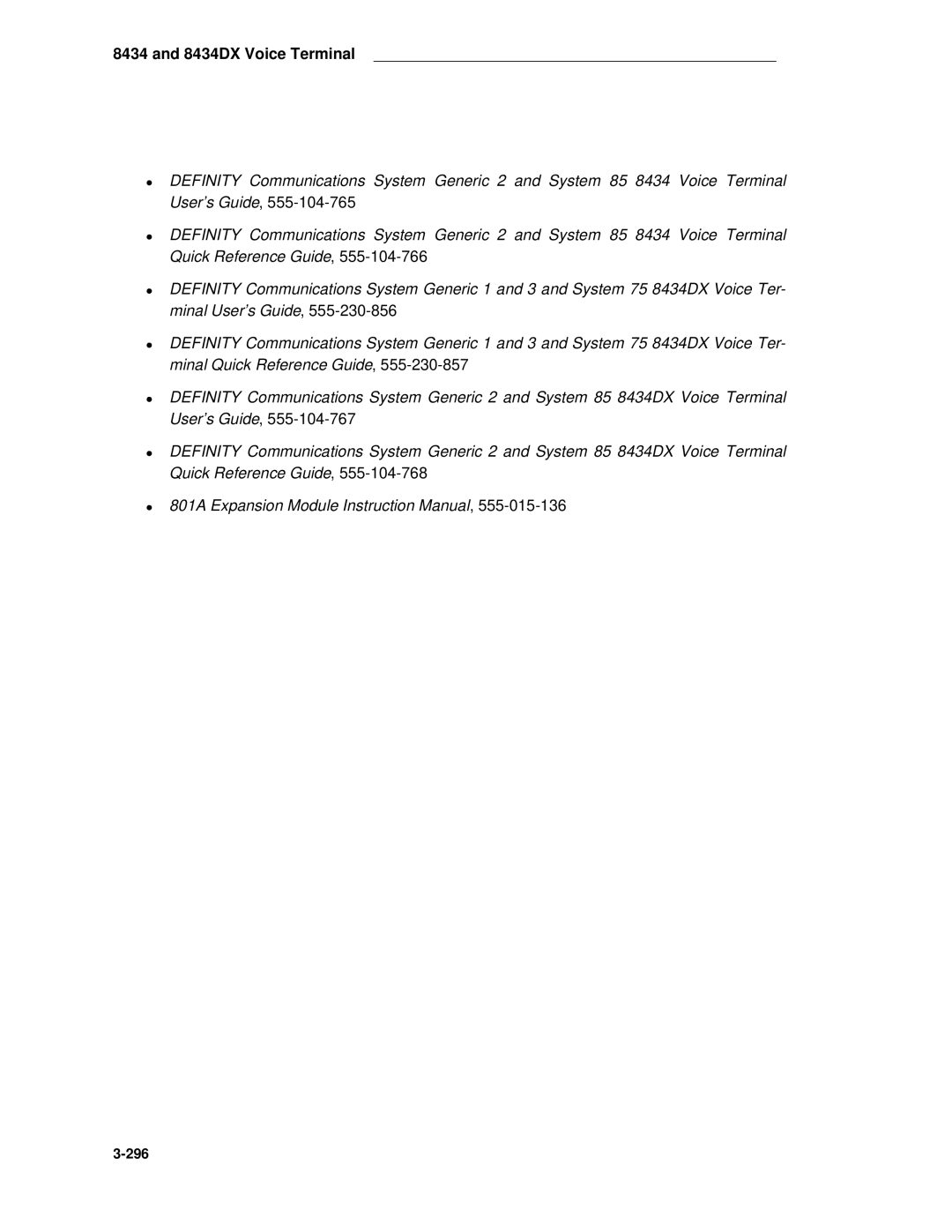 AT&T System 85 manual 296 