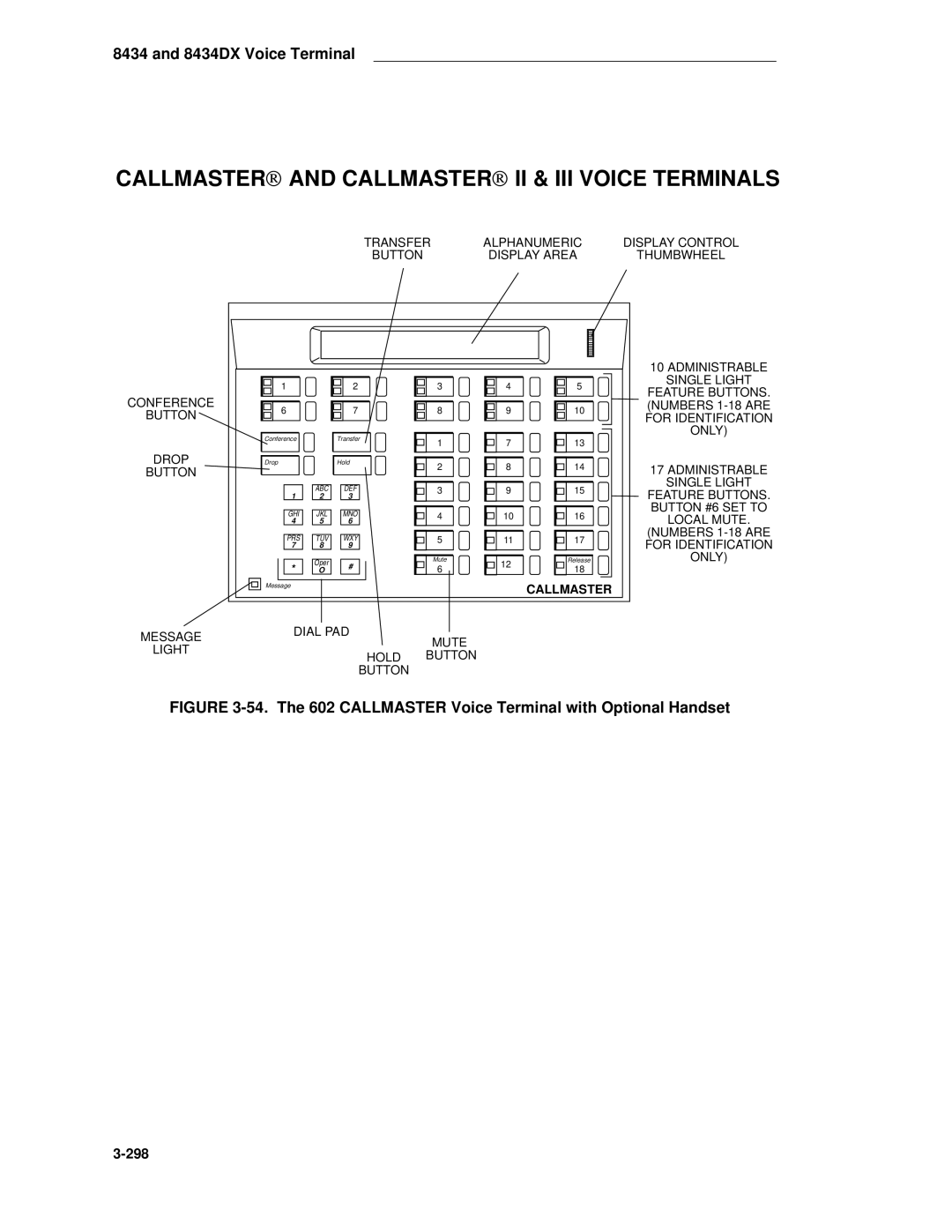 AT&T System 85 manual Callmaster and Callmaster II & III Voice Terminals 