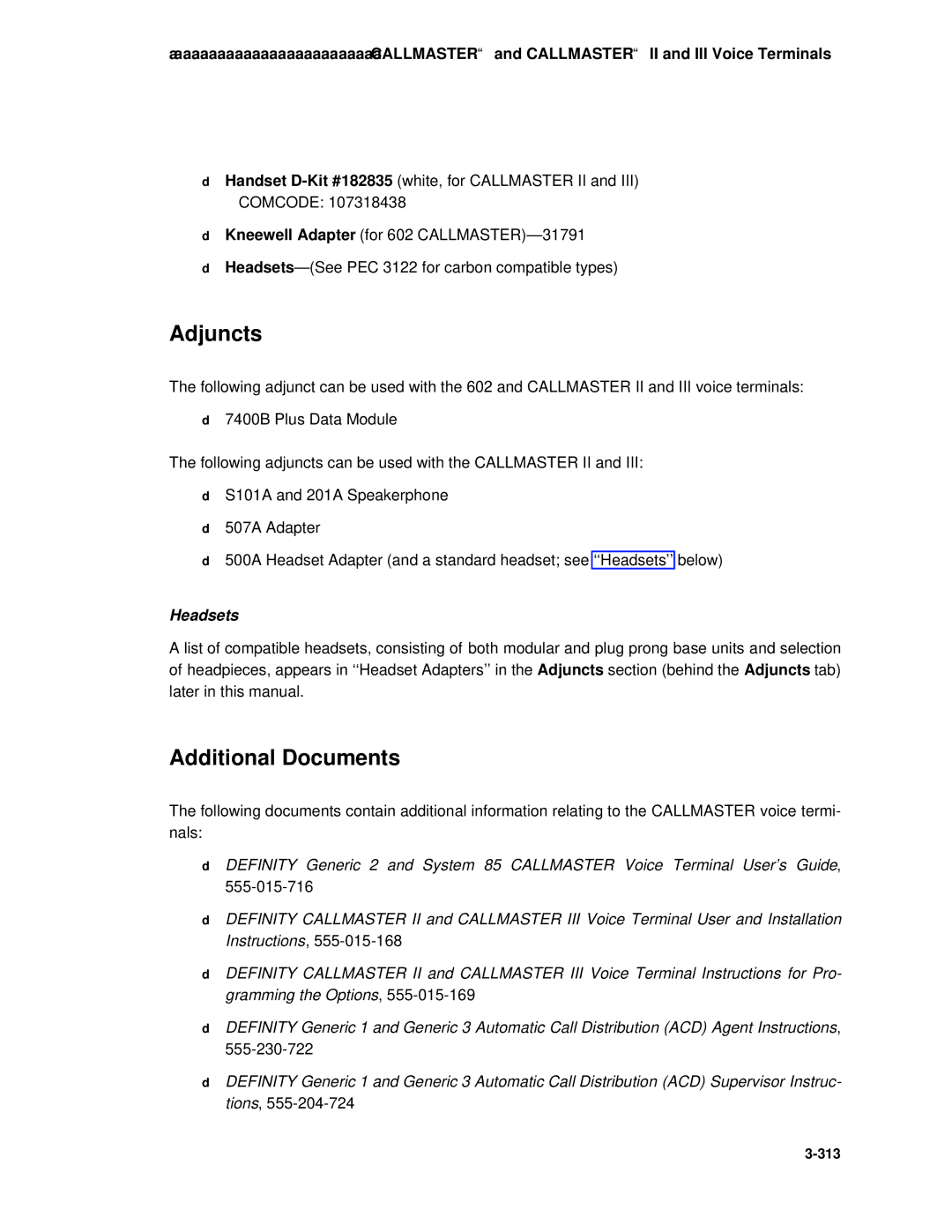 AT&T System 85 manual 313 