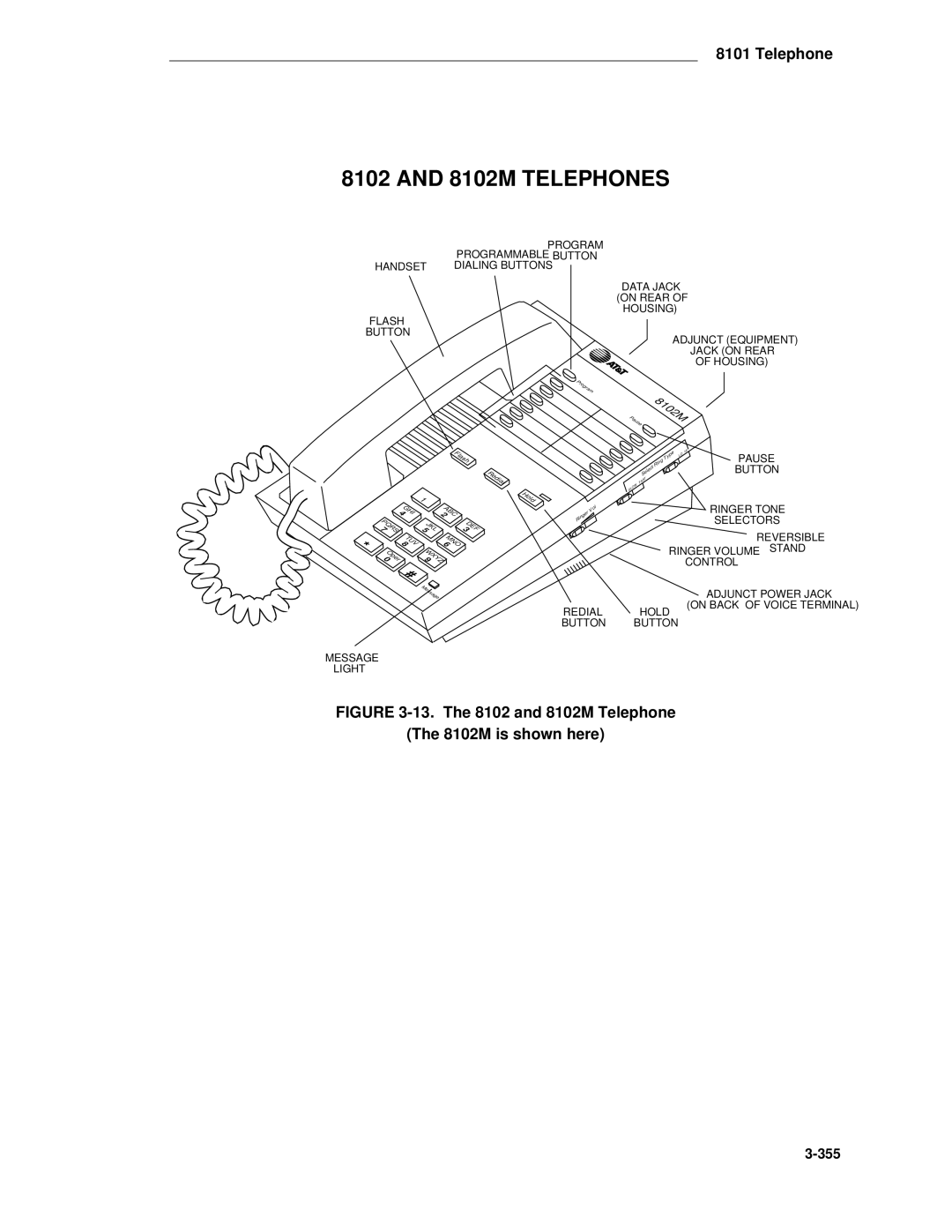 AT&T System 85 manual 8102M Telephones 