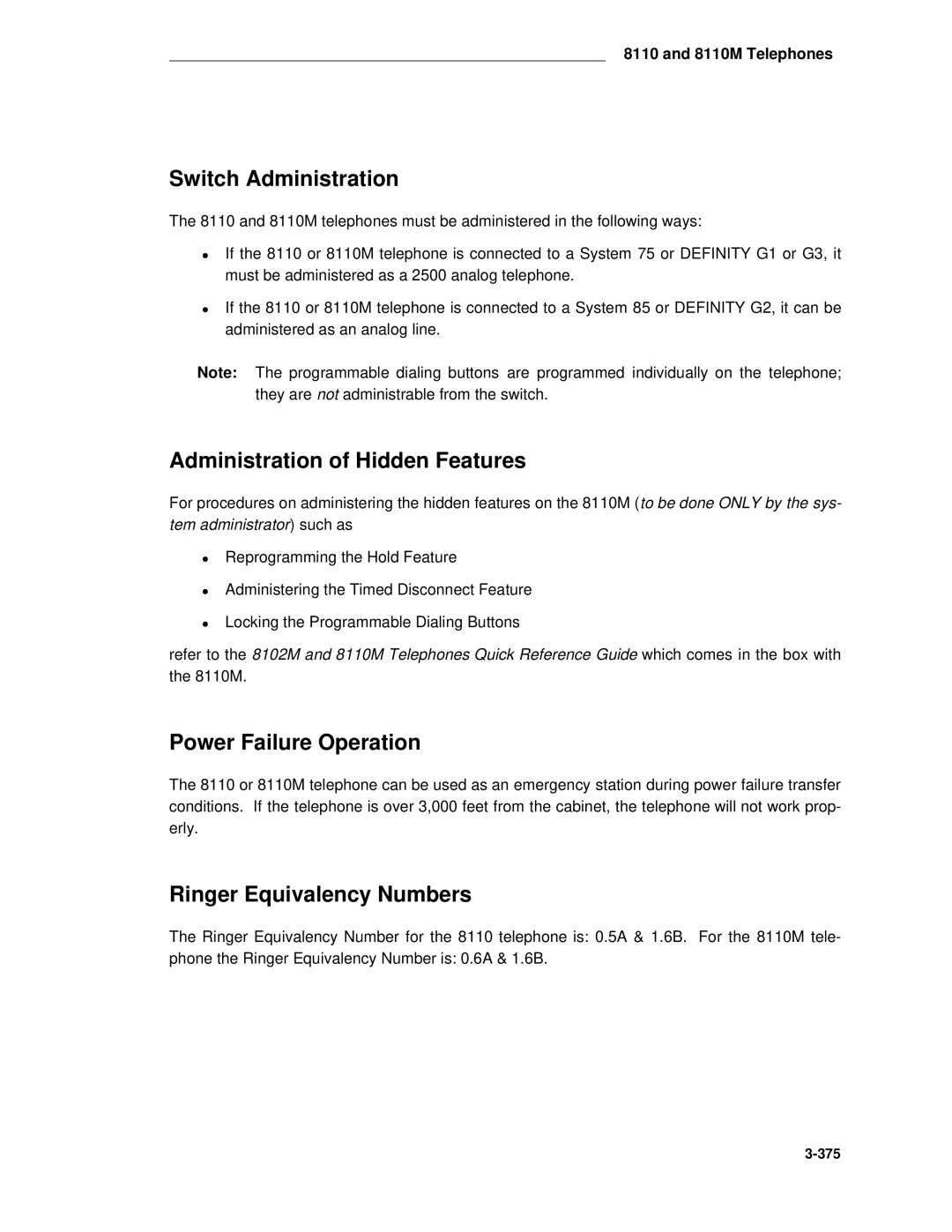 AT&T System 85 manual 375 