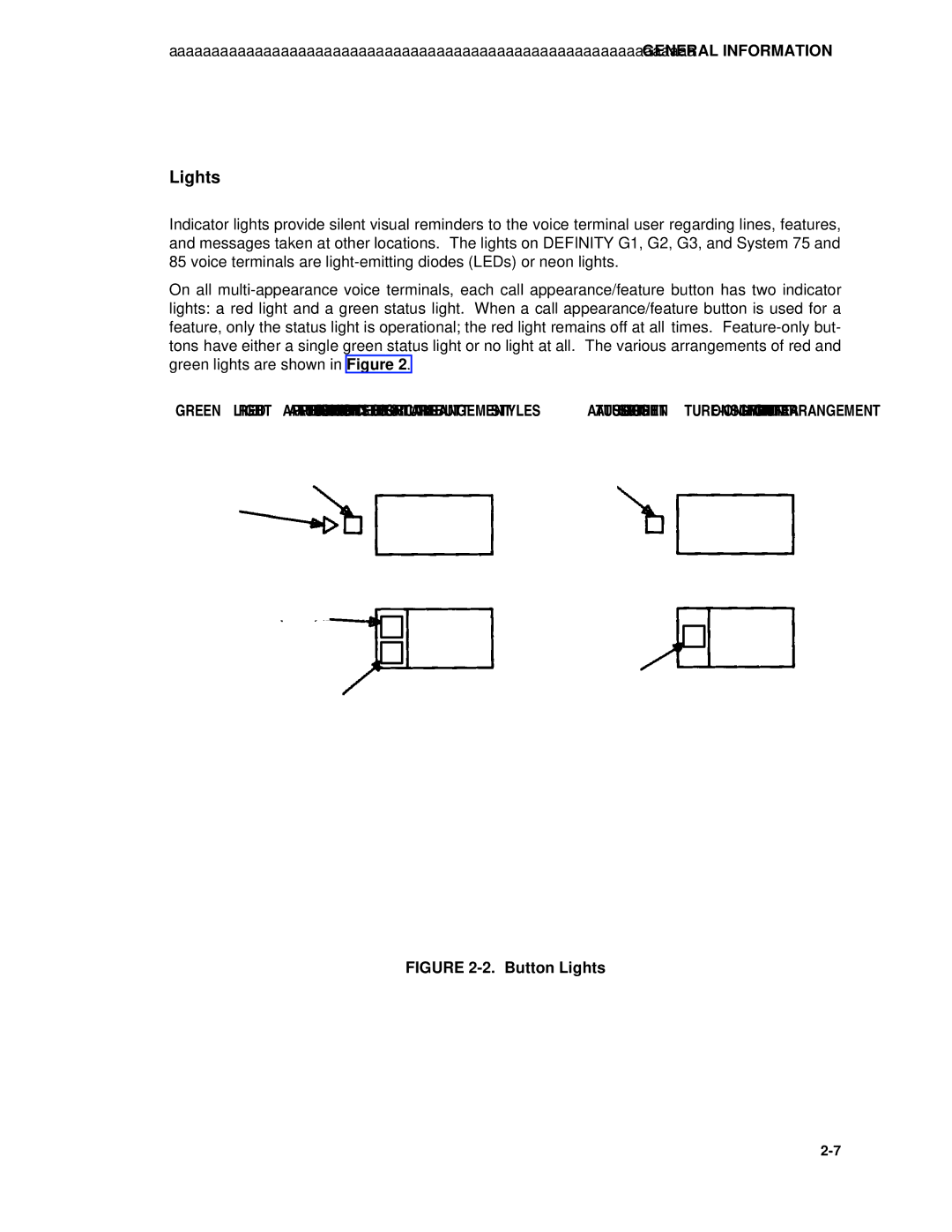 AT&T System 85 manual Button Lights 