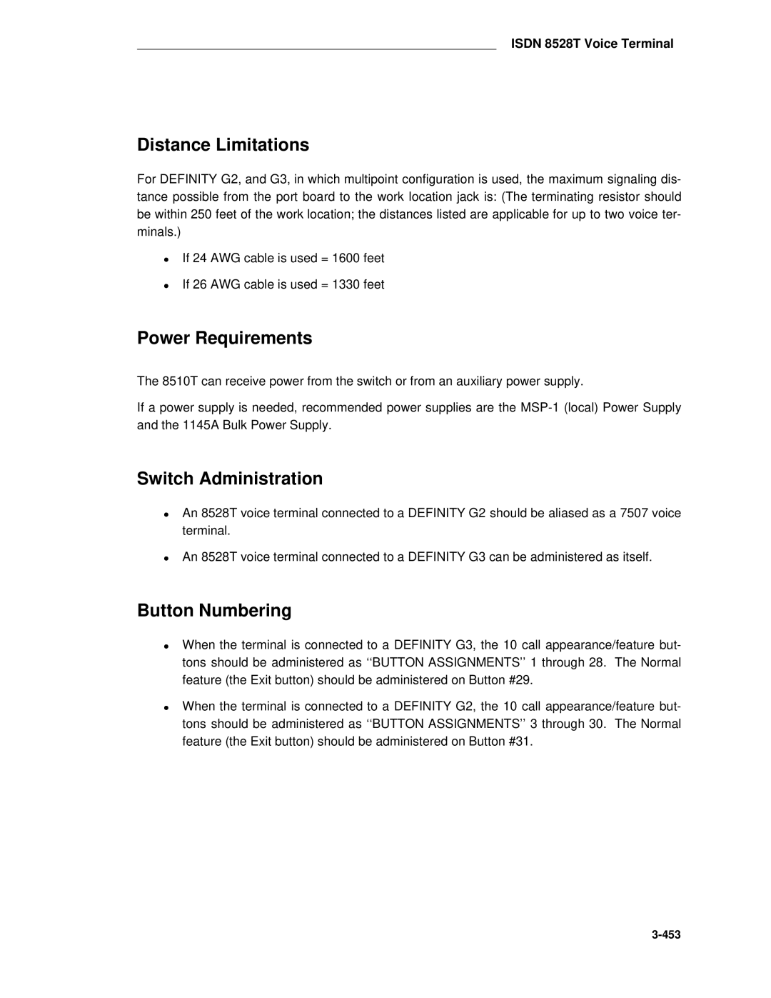 AT&T System 85 manual 453 