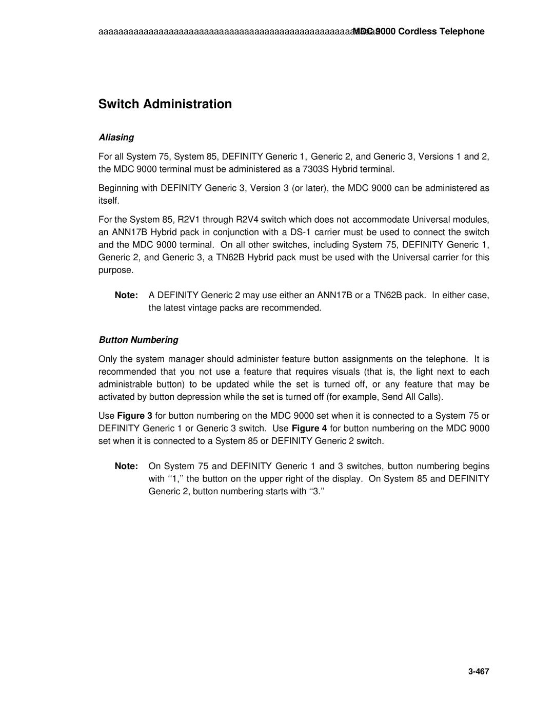 AT&T System 85 manual 467 