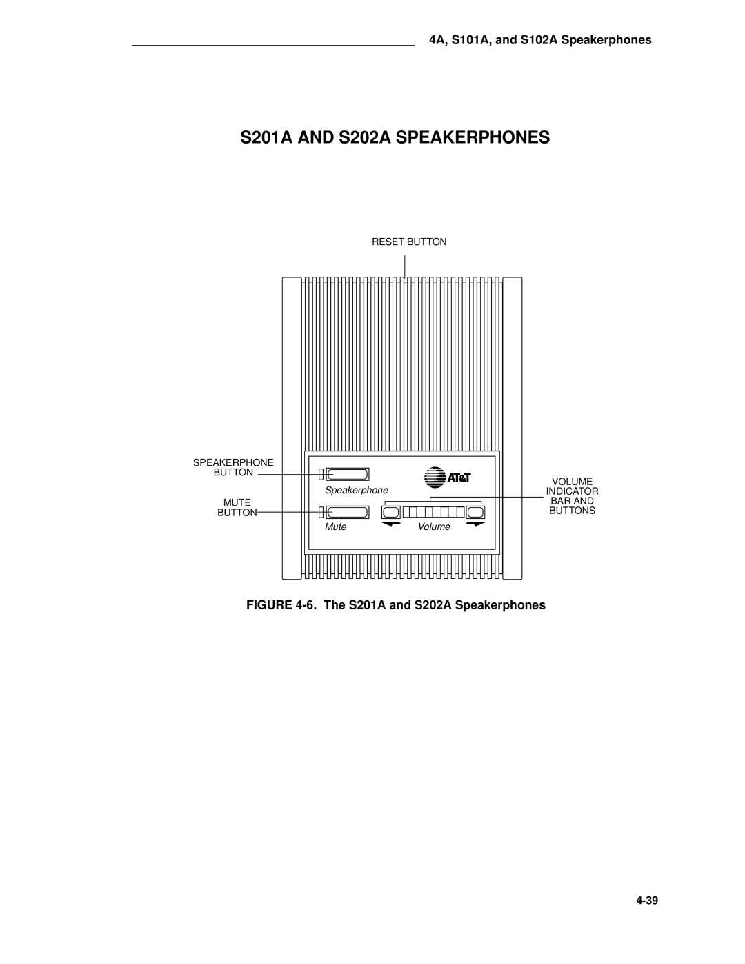 AT&T System 85 manual S201A and S202A Speakerphones 