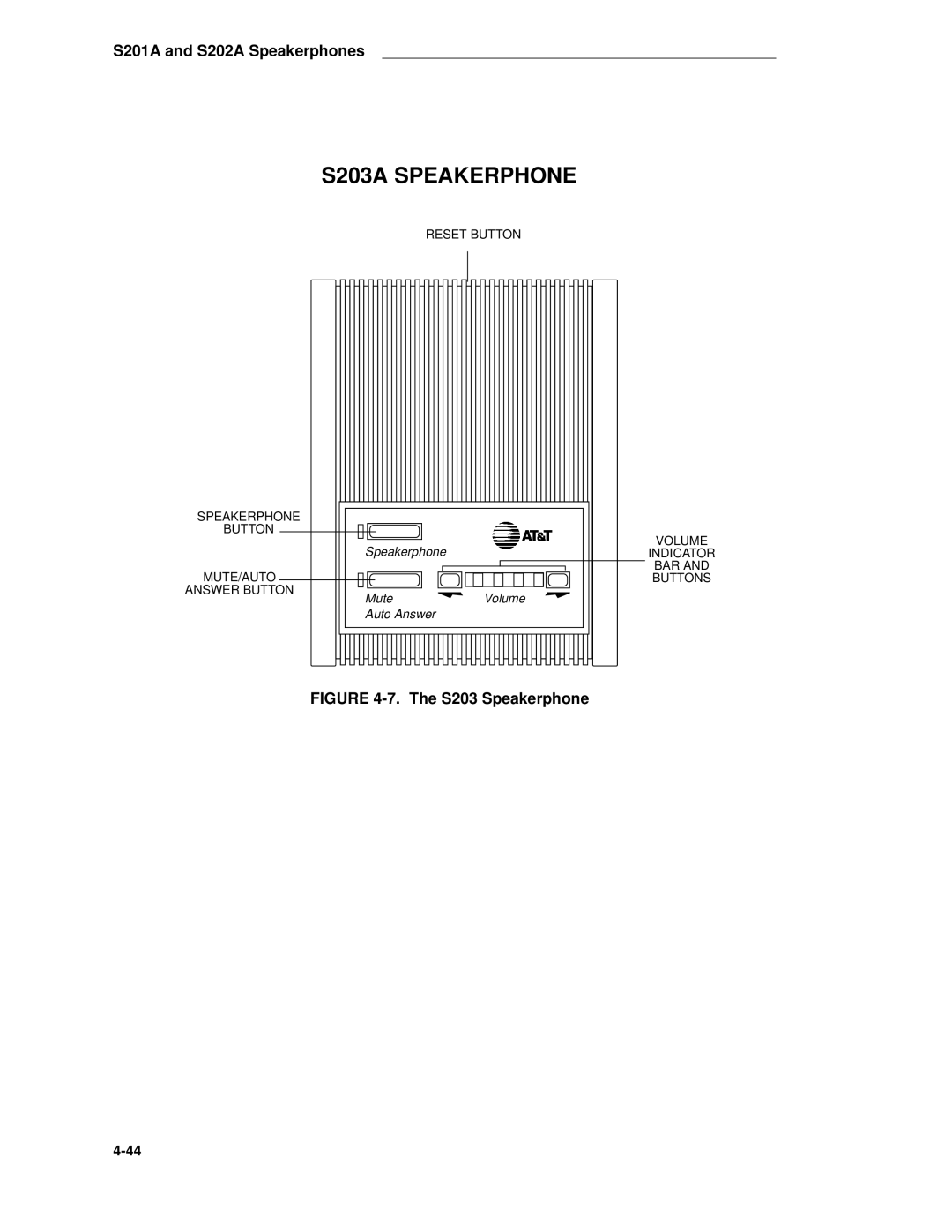 AT&T System 85 manual S203A Speakerphone 