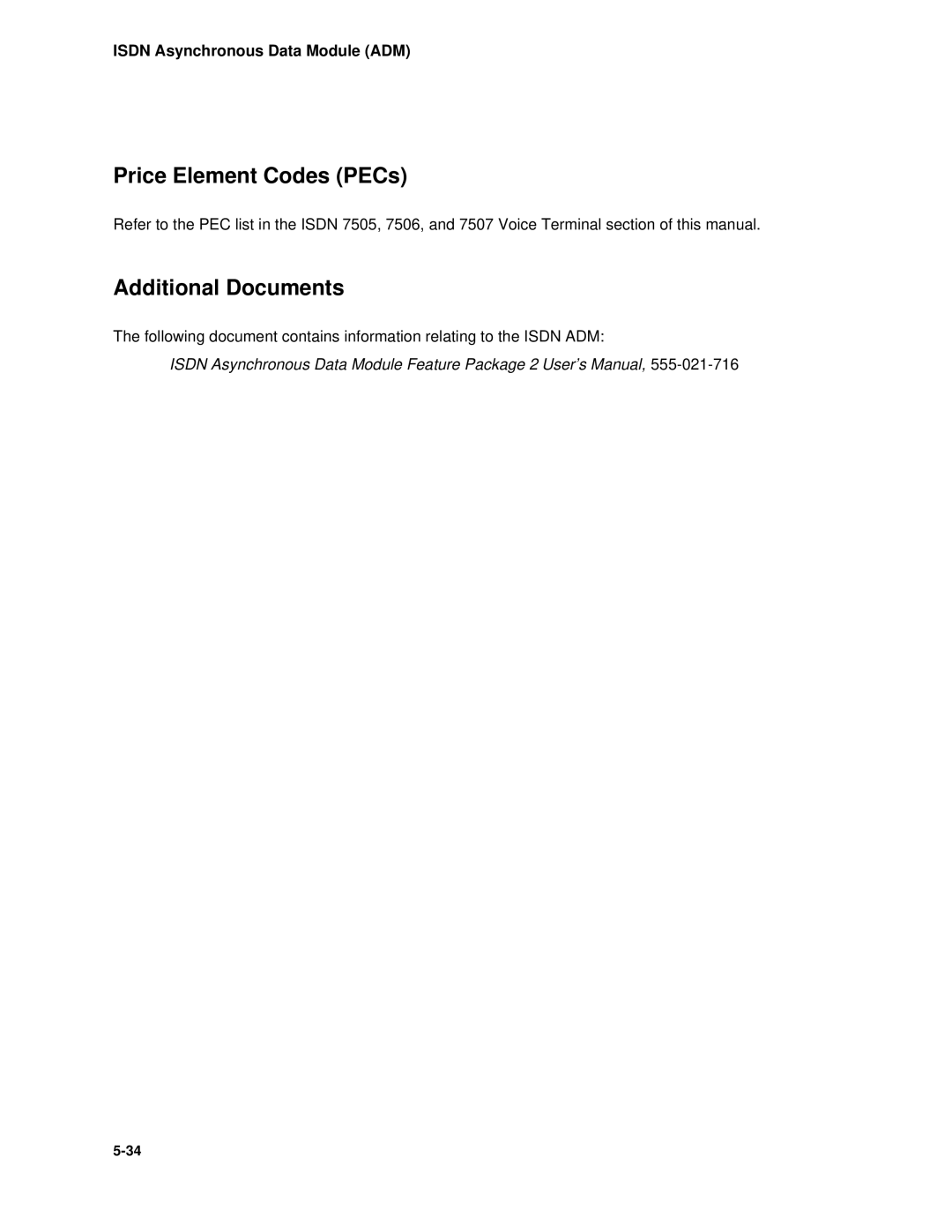 AT&T System 85 manual Price Element Codes PECs 