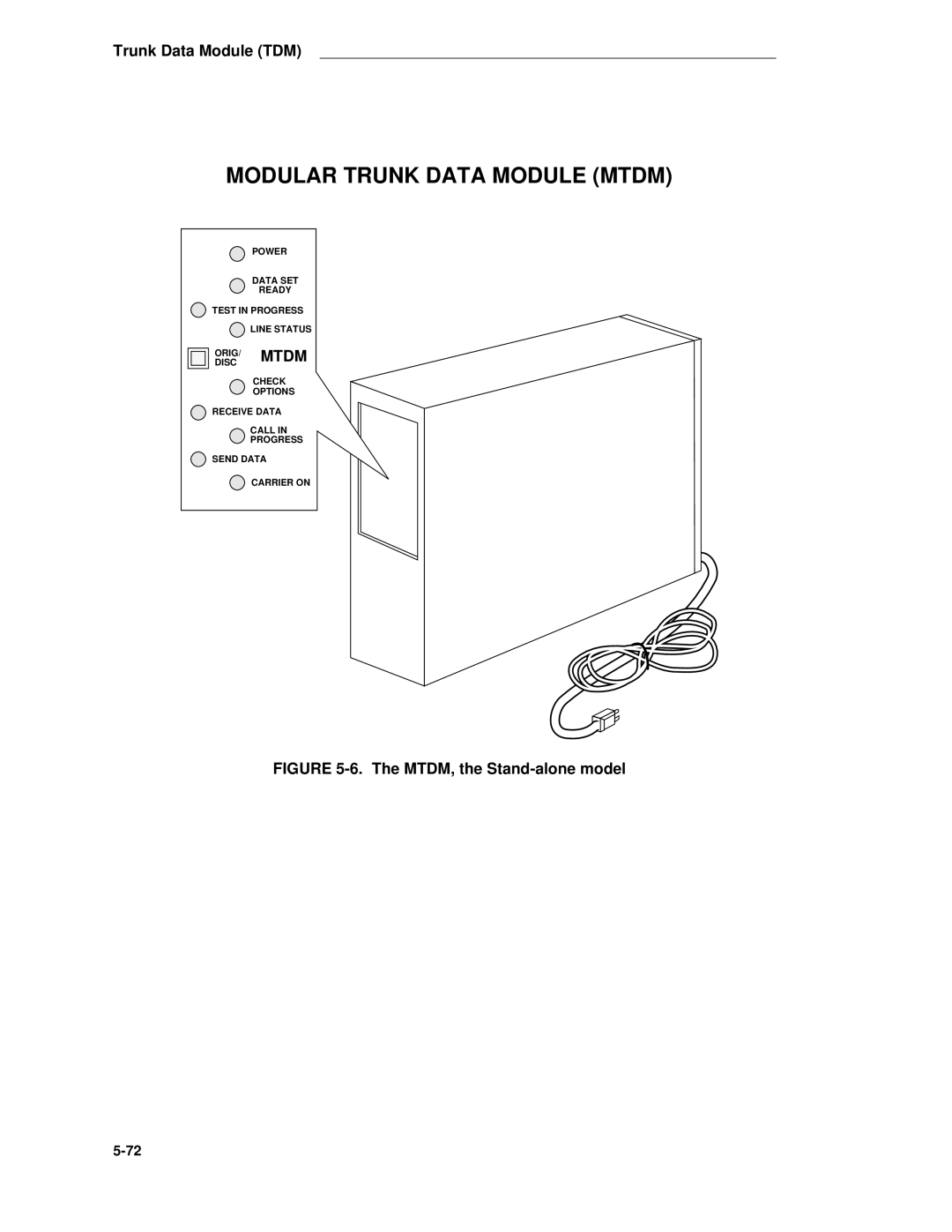 AT&T System 85 manual Modular Trunk Data Module Mtdm 