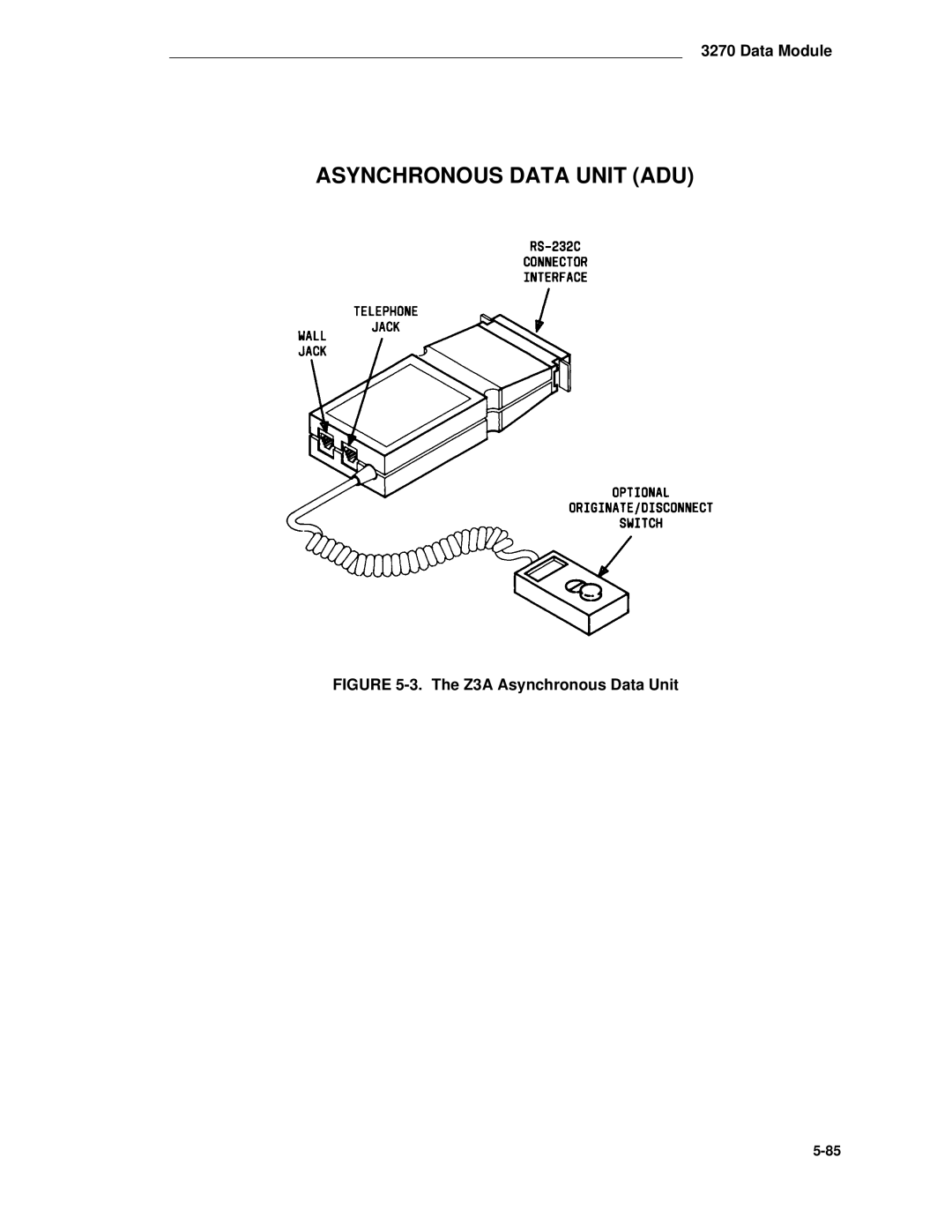 AT&T System 85 manual Asynchronous Data Unit ADU 