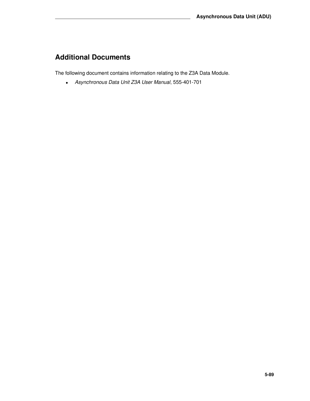 AT&T System 85 manual Additional Documents 