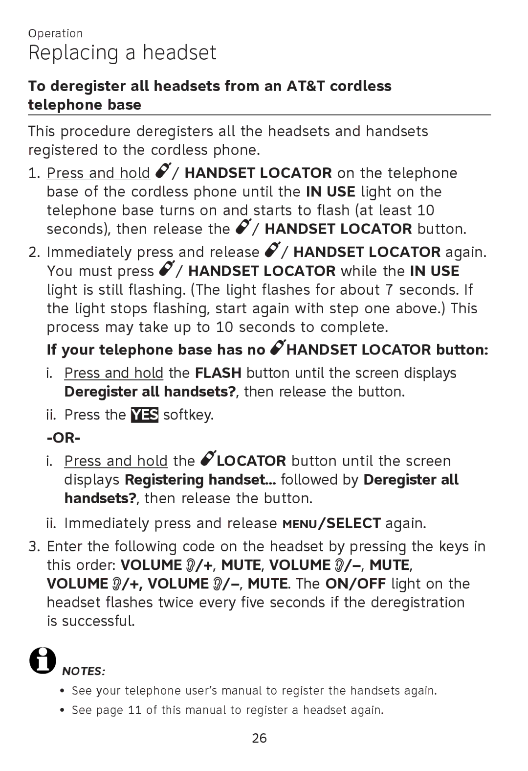 AT&T TL 7600 user manual If your telephone base has no Handset Locator button 