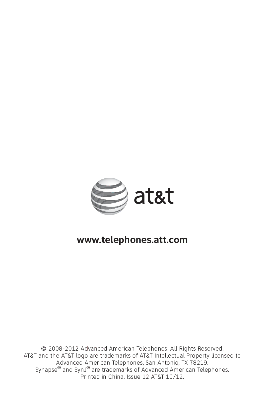 AT&T TL 7600 user manual 