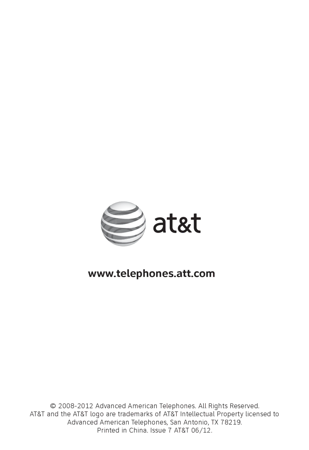 AT&T TL 7610 user manual 