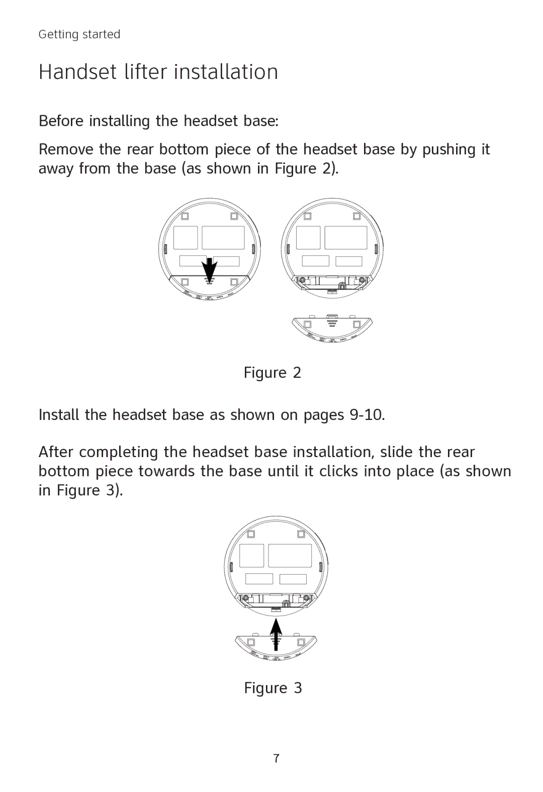 AT&T TL7000 user manual Handset lifter installation 