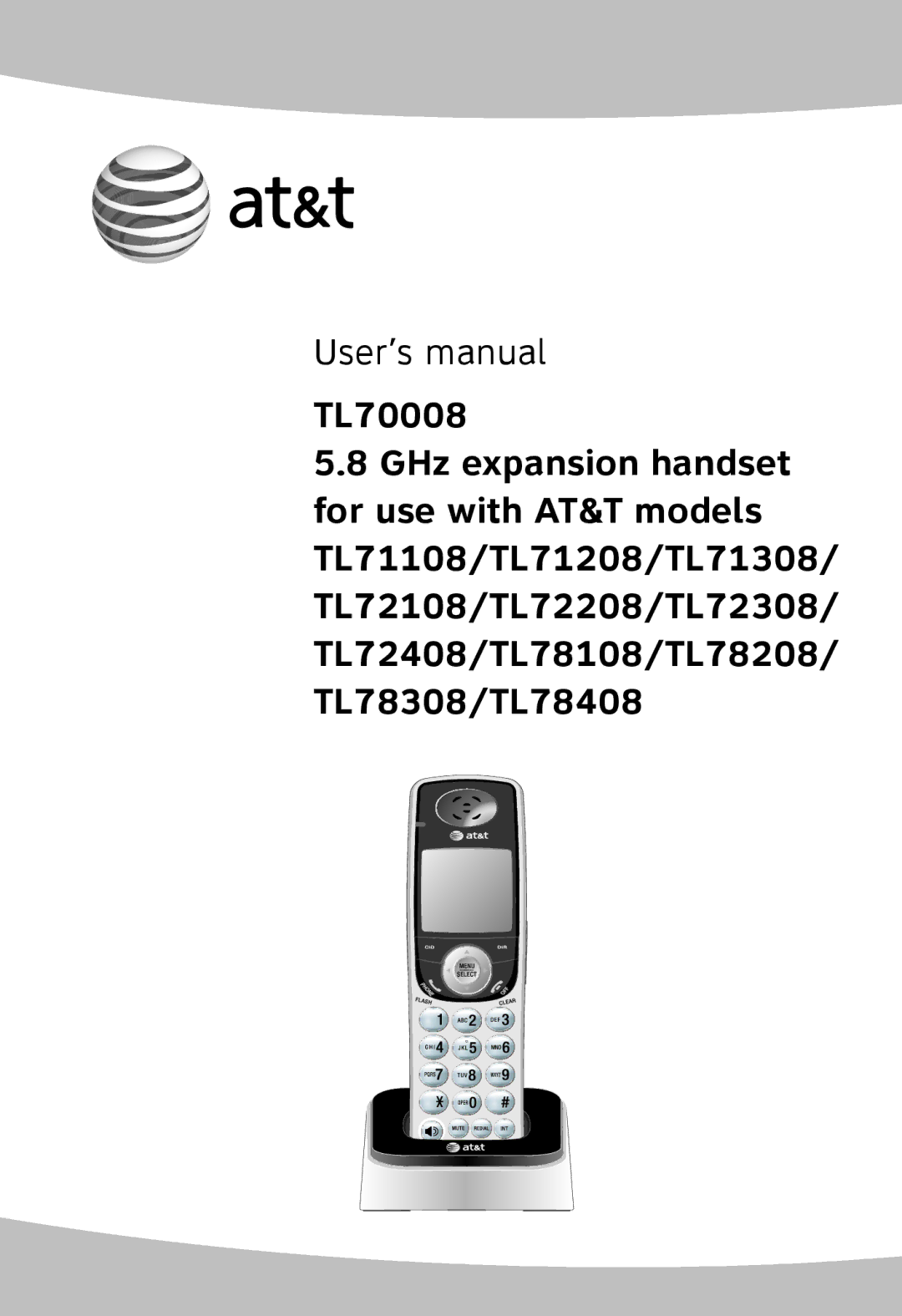 AT&T TL72108, TL71108, TL71208 user manual User’s manual 