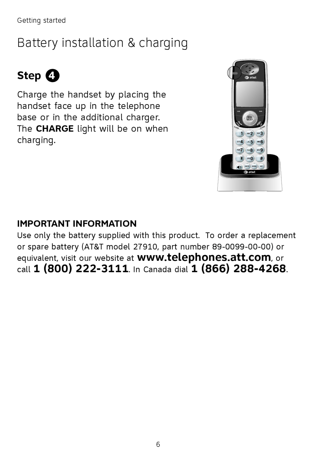 AT&T TL72108, TL71108, TL71208 user manual Call 1 800 222-3111. In Canada dial 1 866 