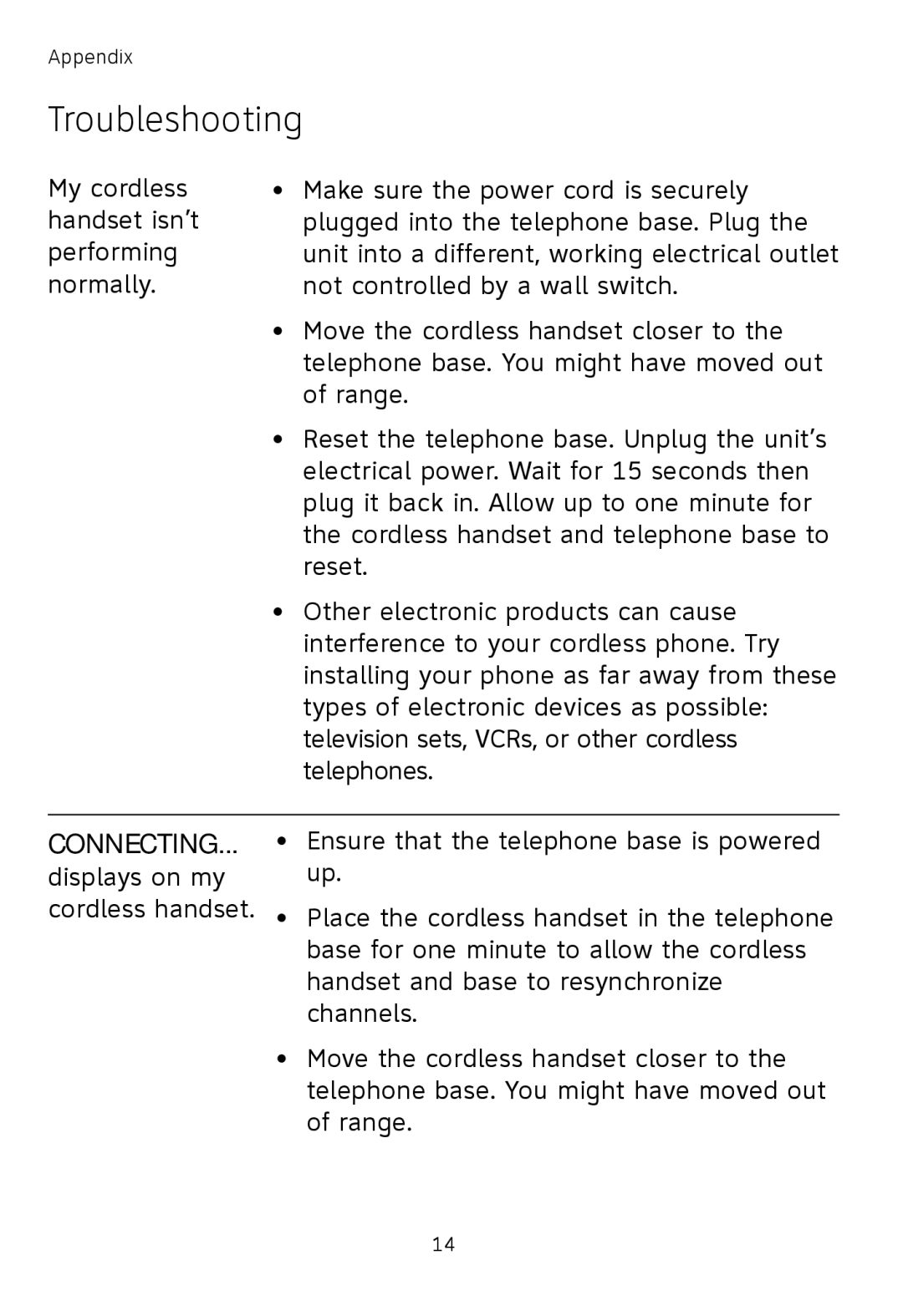 AT&T TL71108, TL72108, TL71208 user manual Connecting 