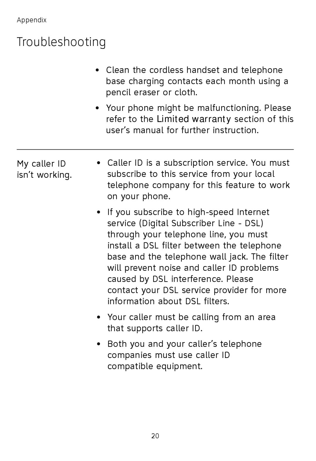 AT&T TL71108, TL72108, TL71208 user manual Troubleshooting 