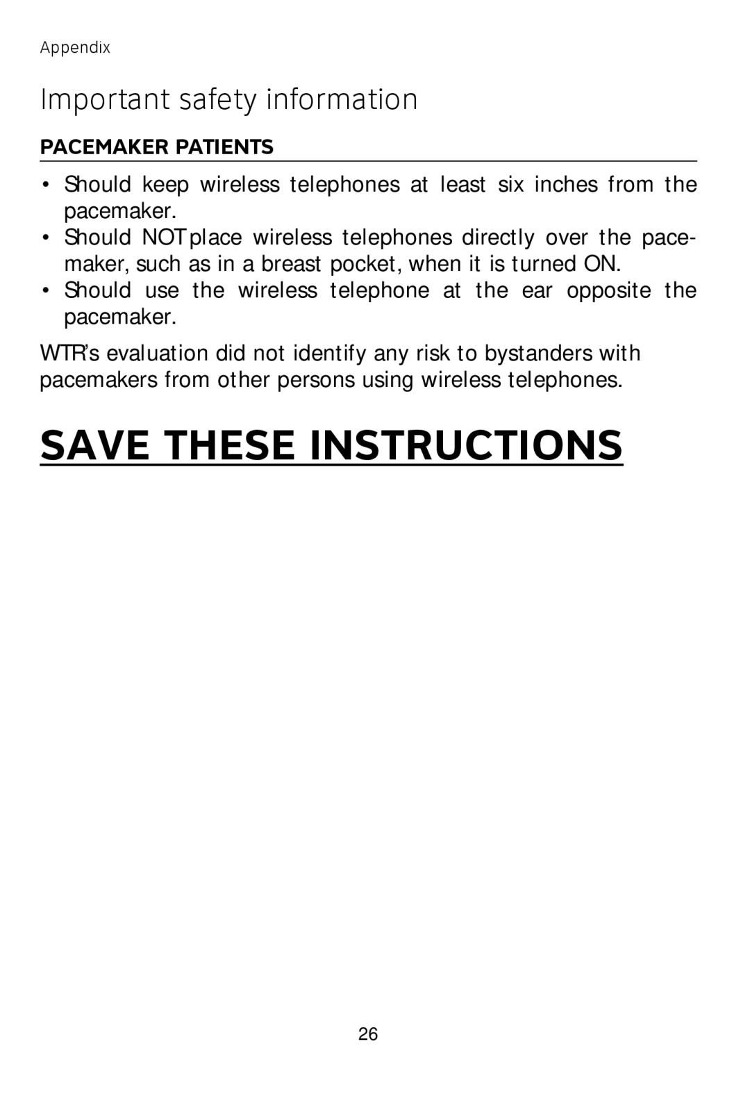 AT&T TL71108, TL72108, TL71208 user manual Pacemaker Patients 