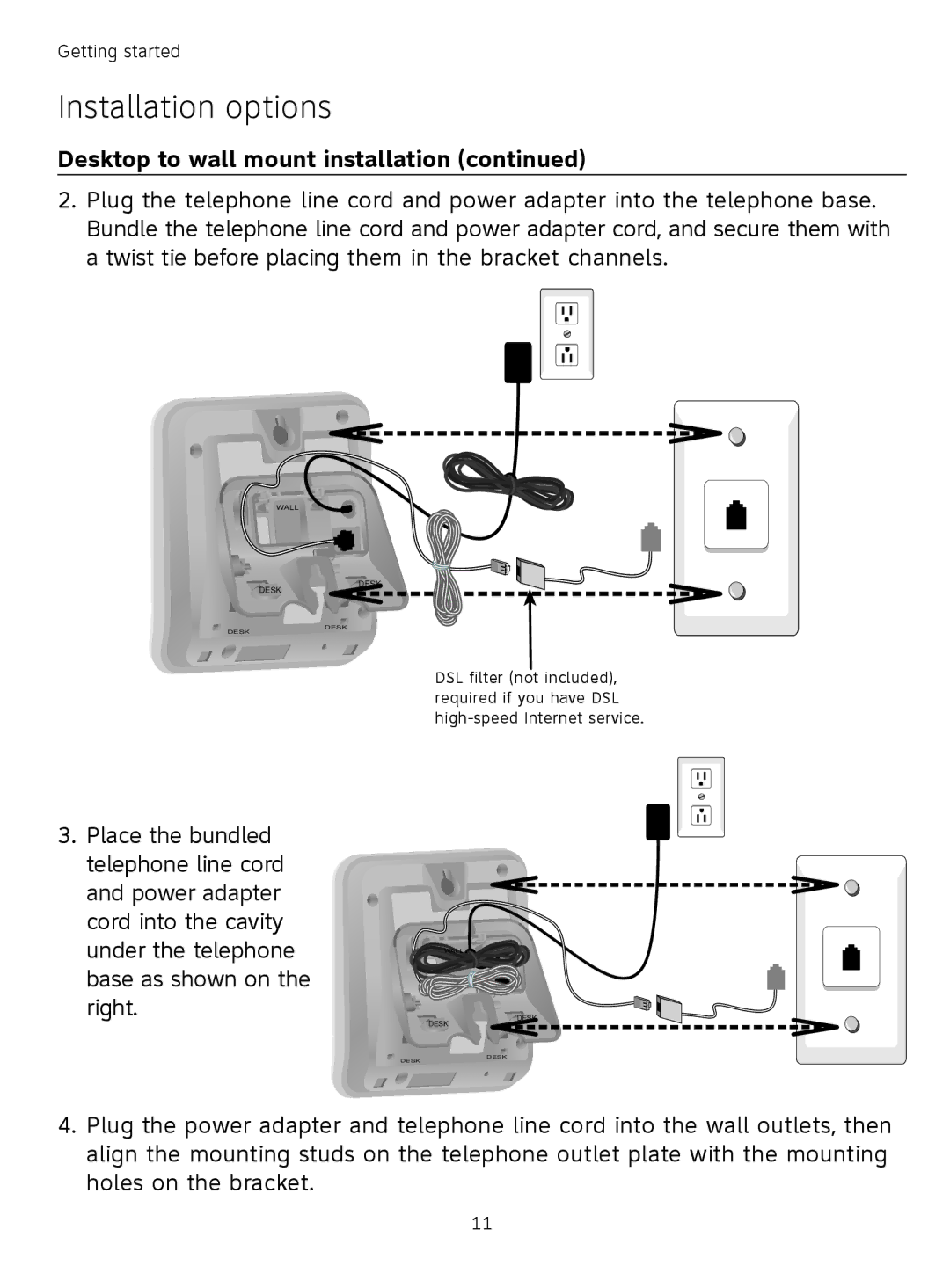 AT&T TL71308 user manual Place the bundled 