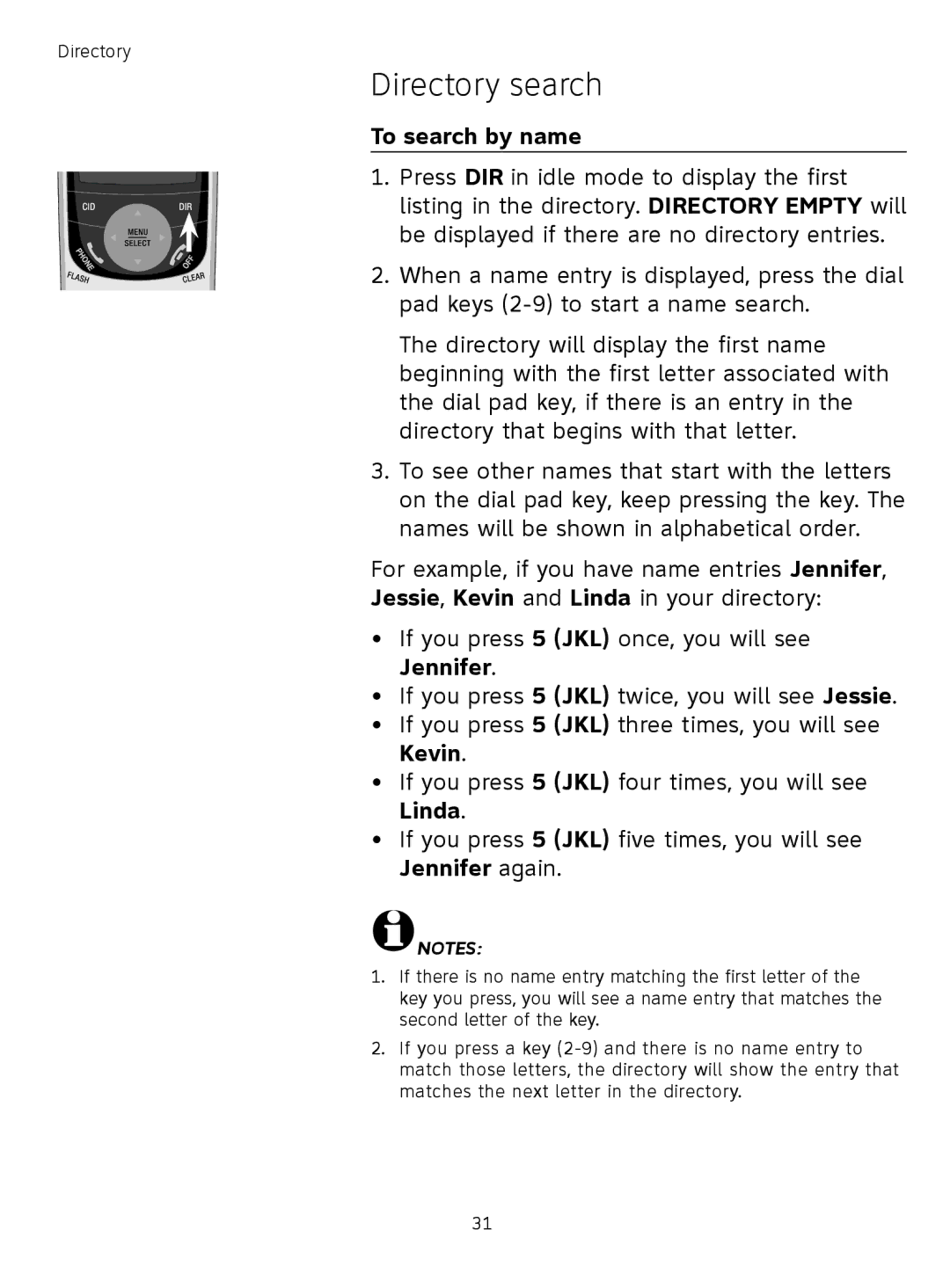 AT&T TL71308 user manual Directory search, To search by name 