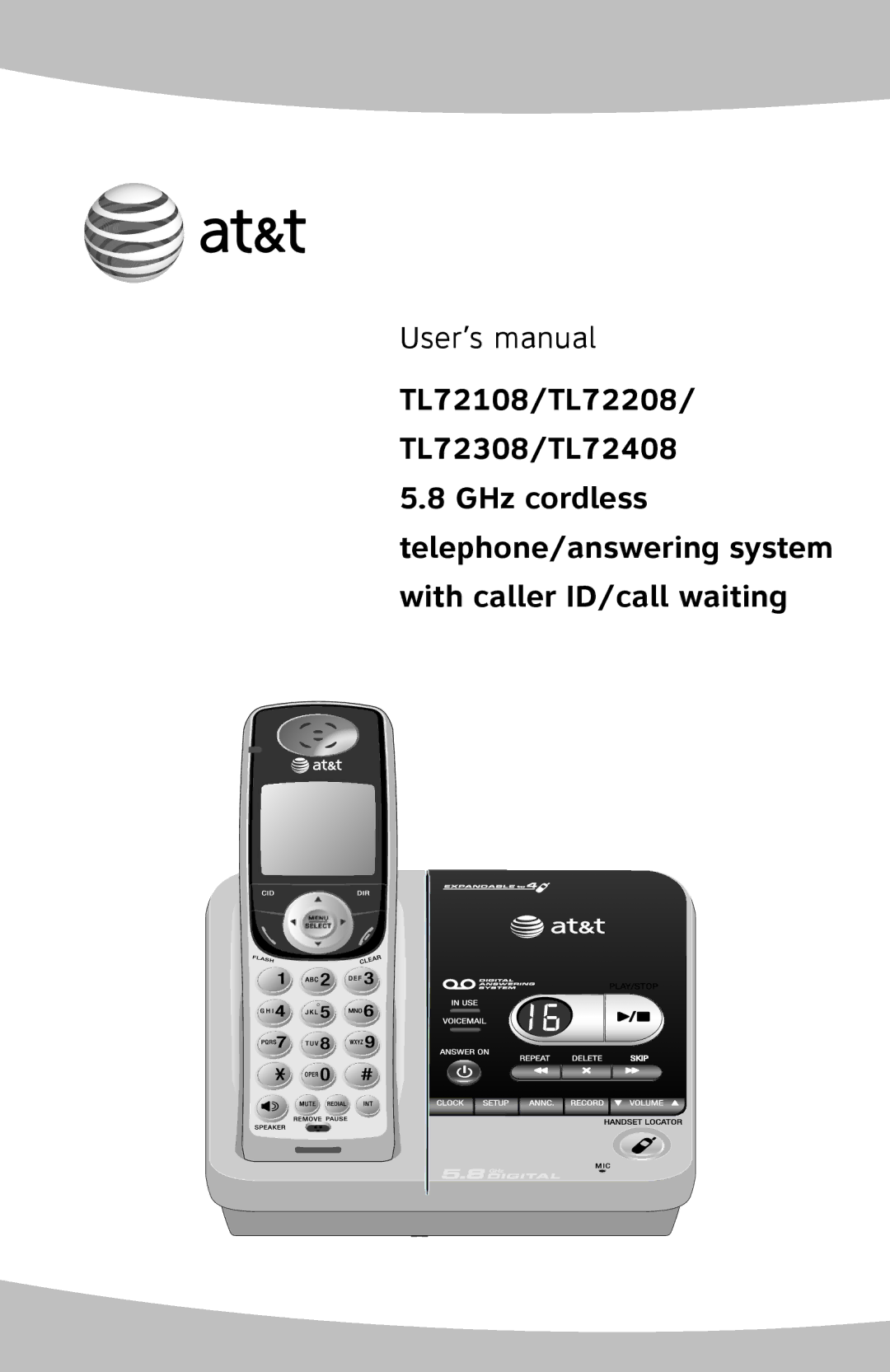 AT&T TL72408 user manual User’s manual 