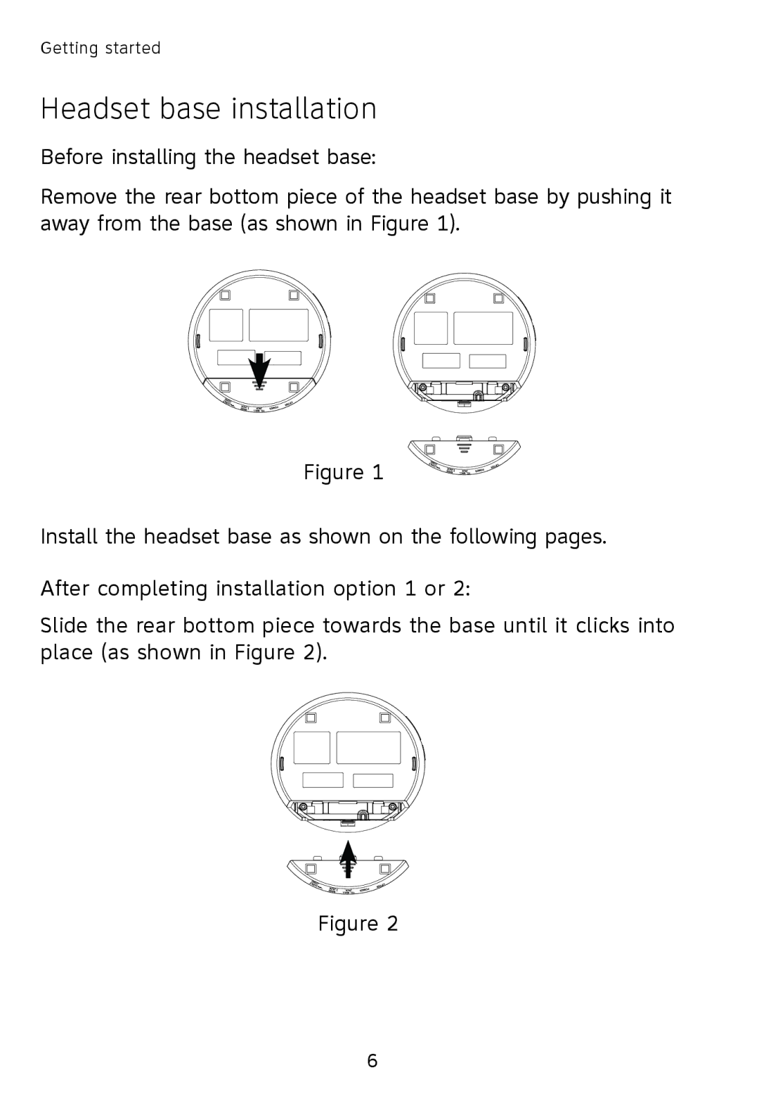 AT&T TL760 quick start Headset base installation 