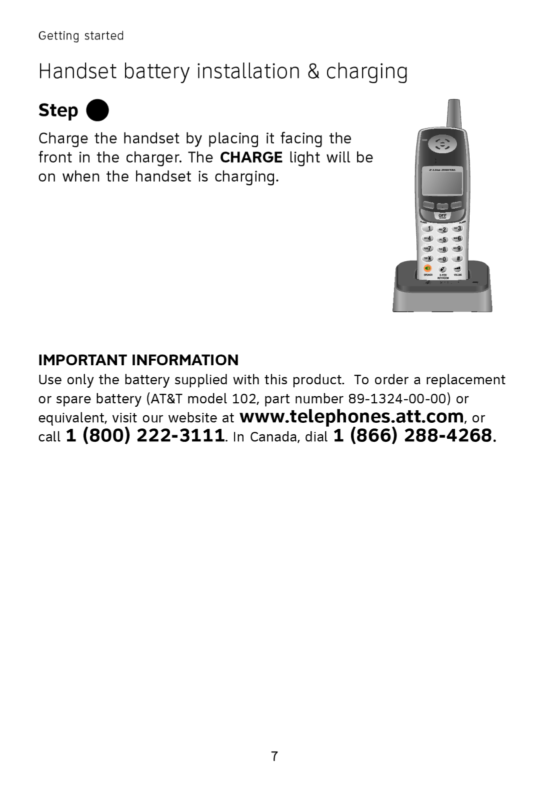 AT&T TL76008 user manual Call 1 800 222-3111. In Canada, dial 1 866 