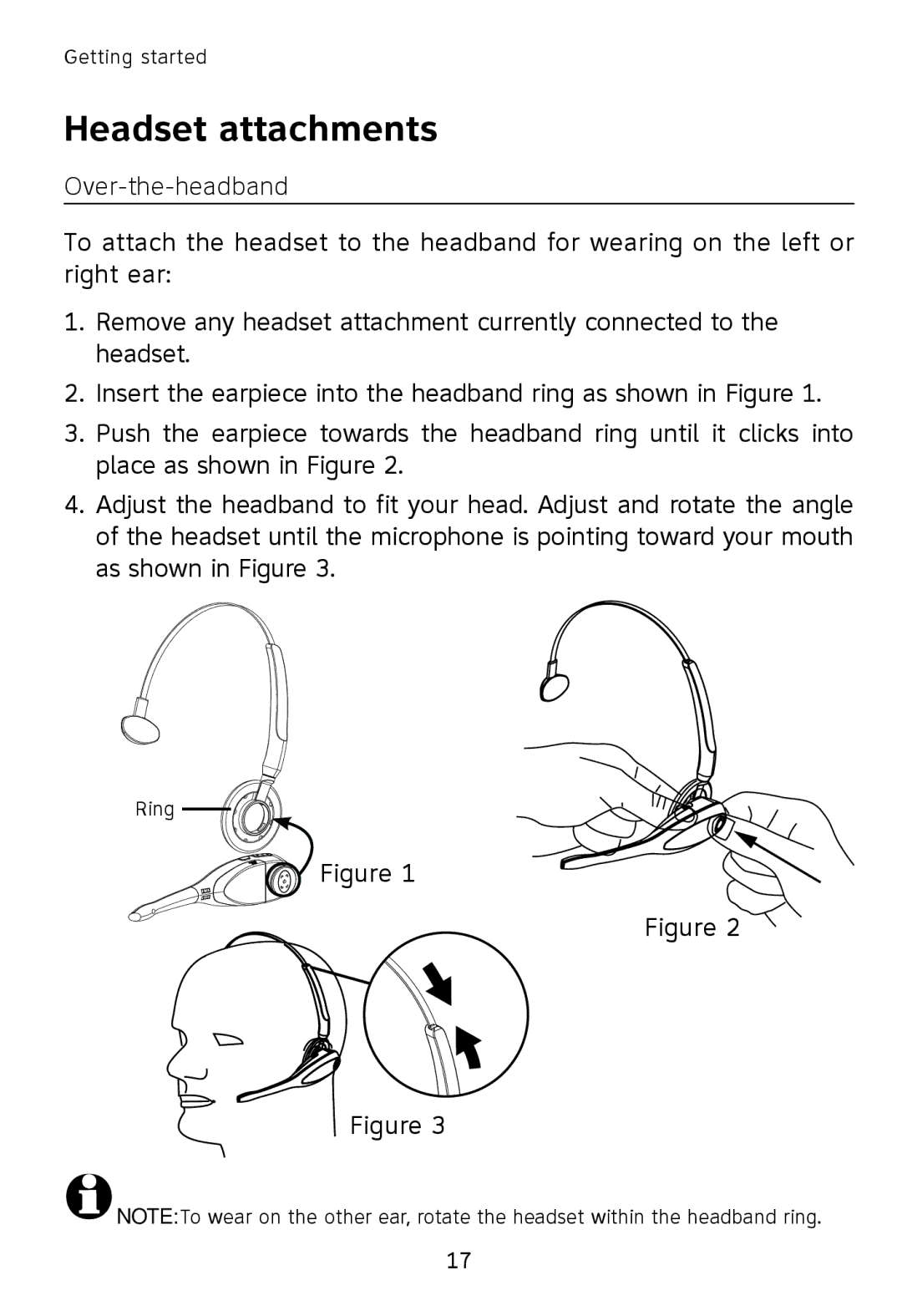 AT&T TL7611, TL7610 user manual Over-the-headband 