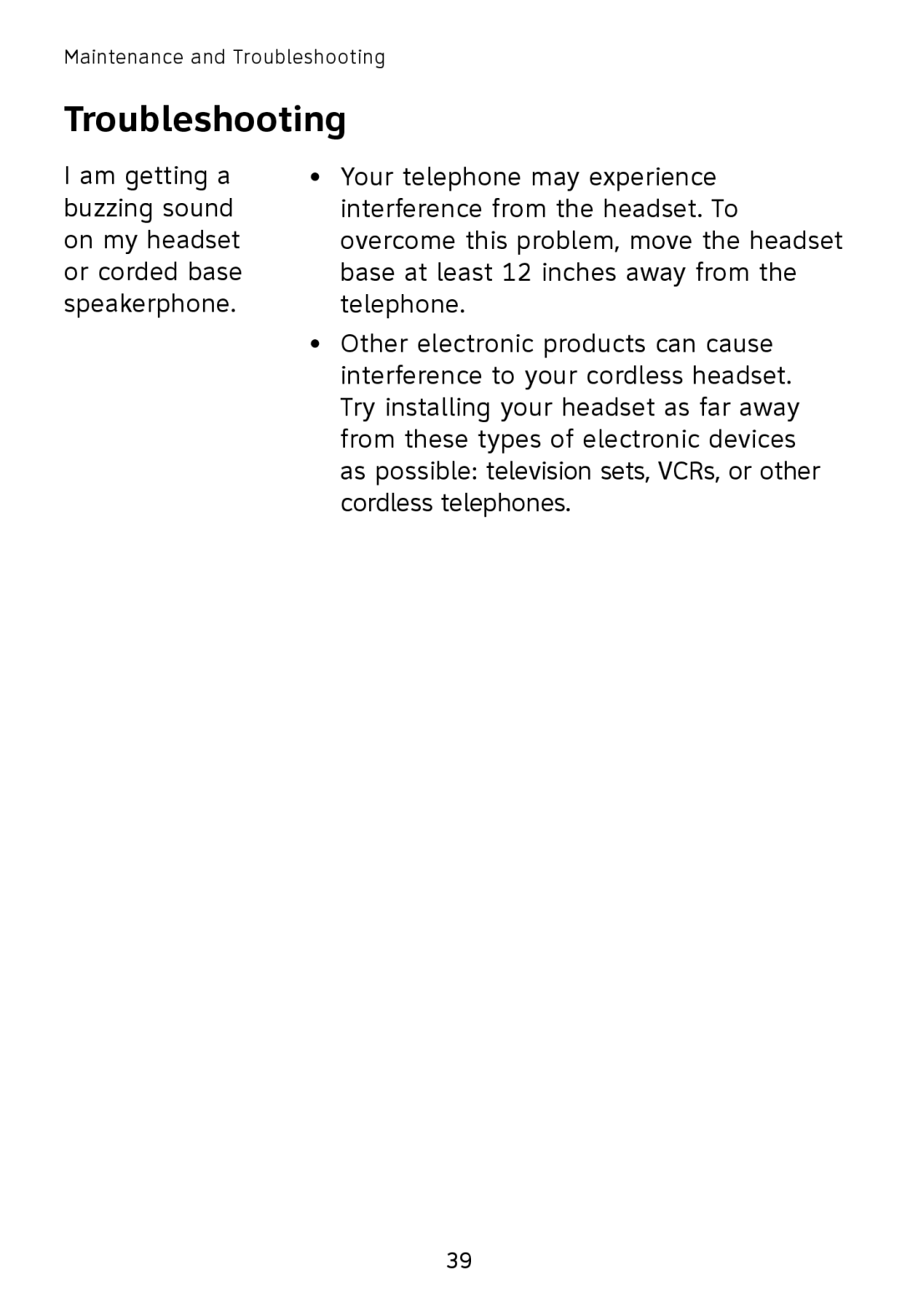 AT&T TL7611, TL7610 user manual Troubleshooting 