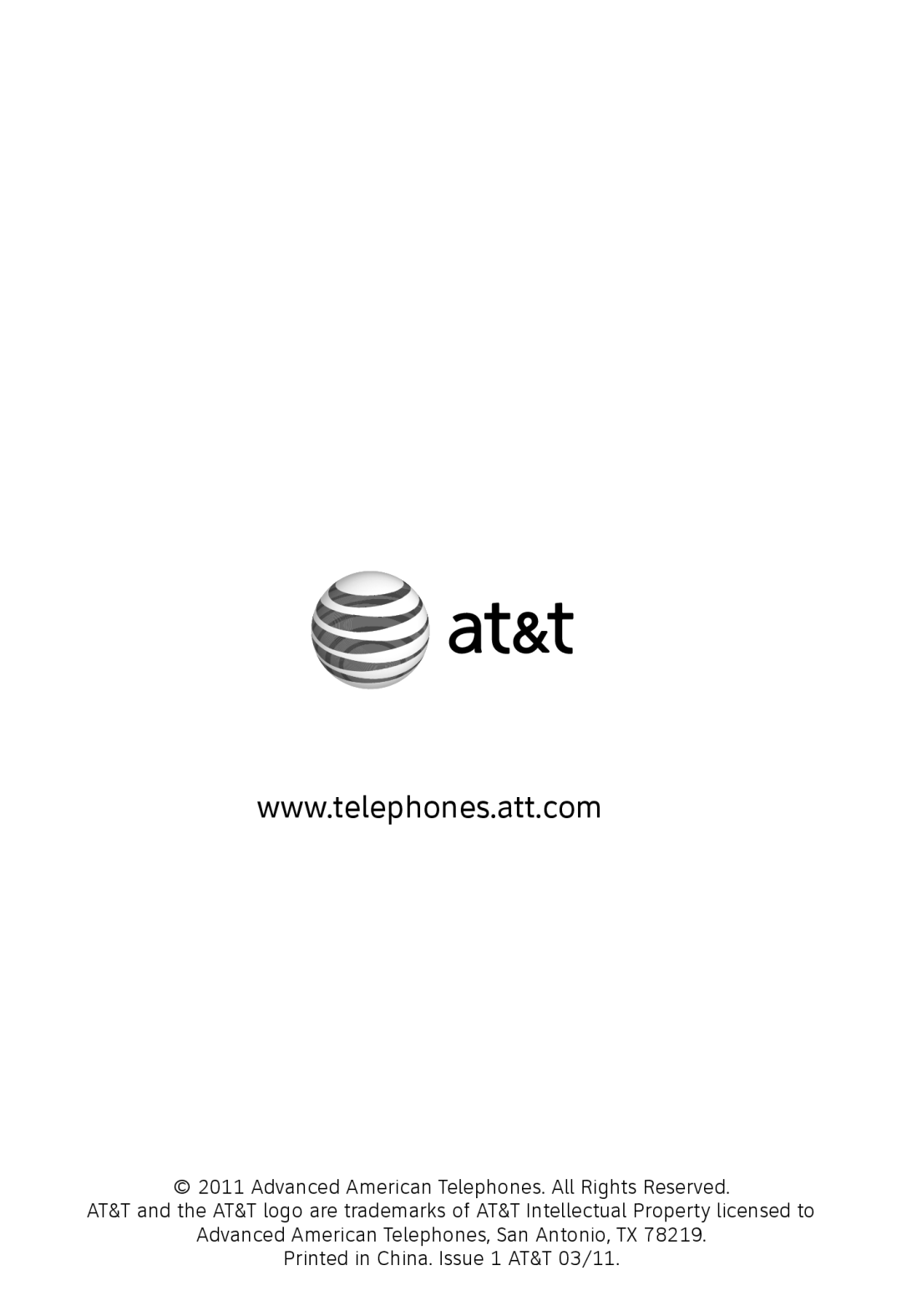 AT&T TL7612 quick start 