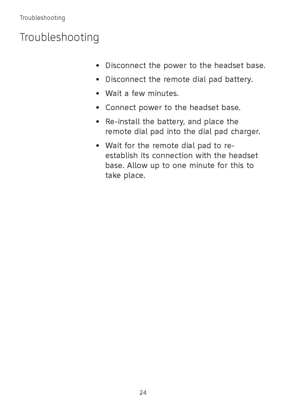 AT&T TL7650, TL7651, TL7601 user manual Troubleshooting 