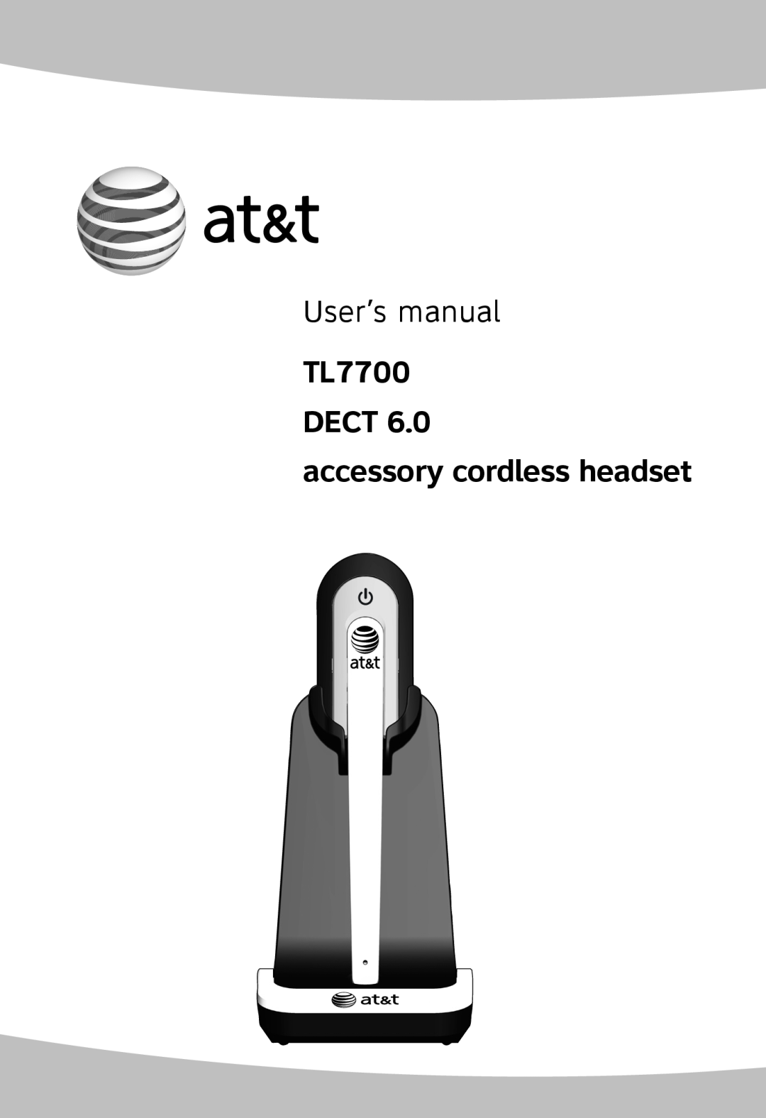 AT&T user manual TL7700 DECT accessory cordless headset 