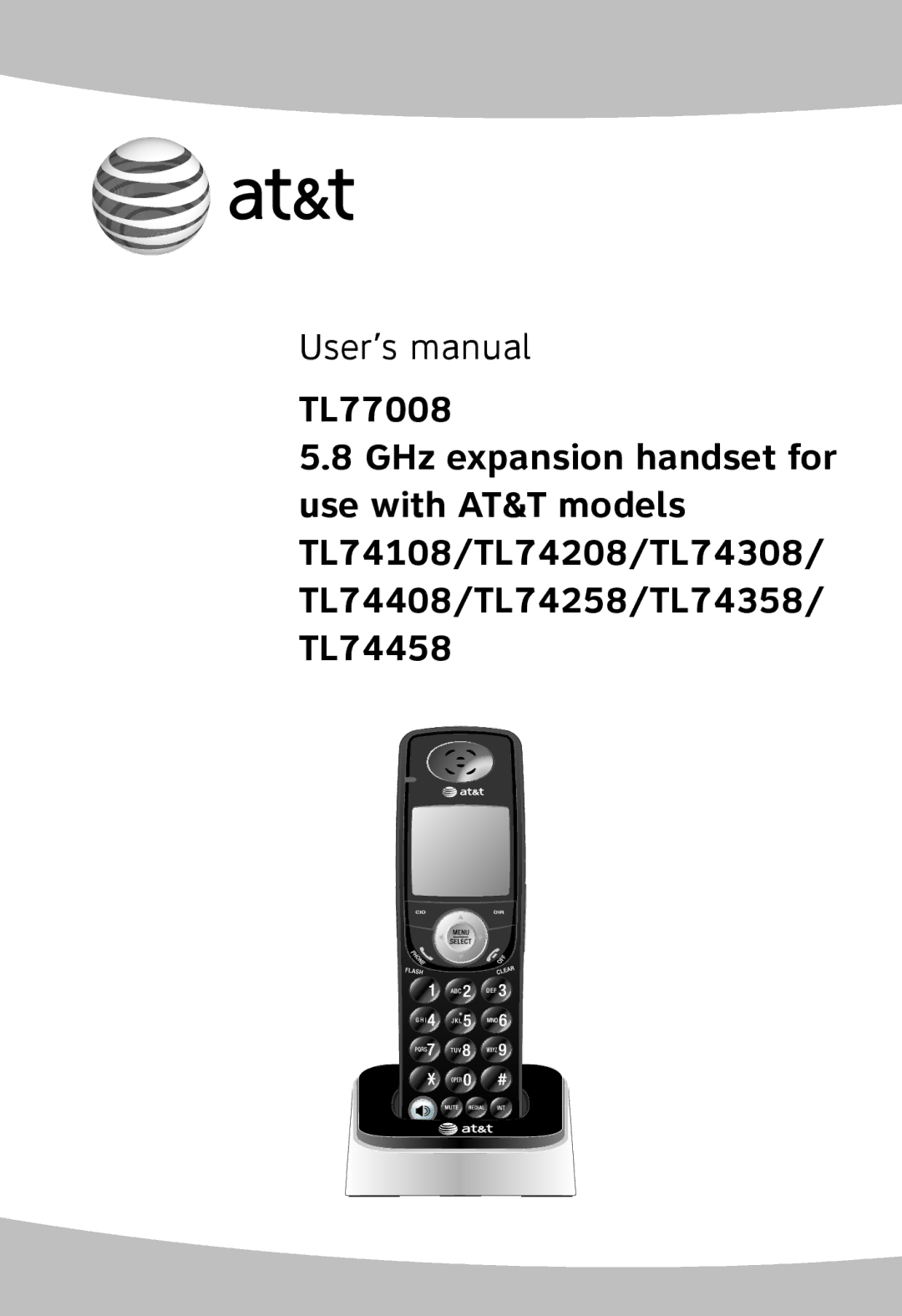 AT&T TL77008 user manual User’s manual 