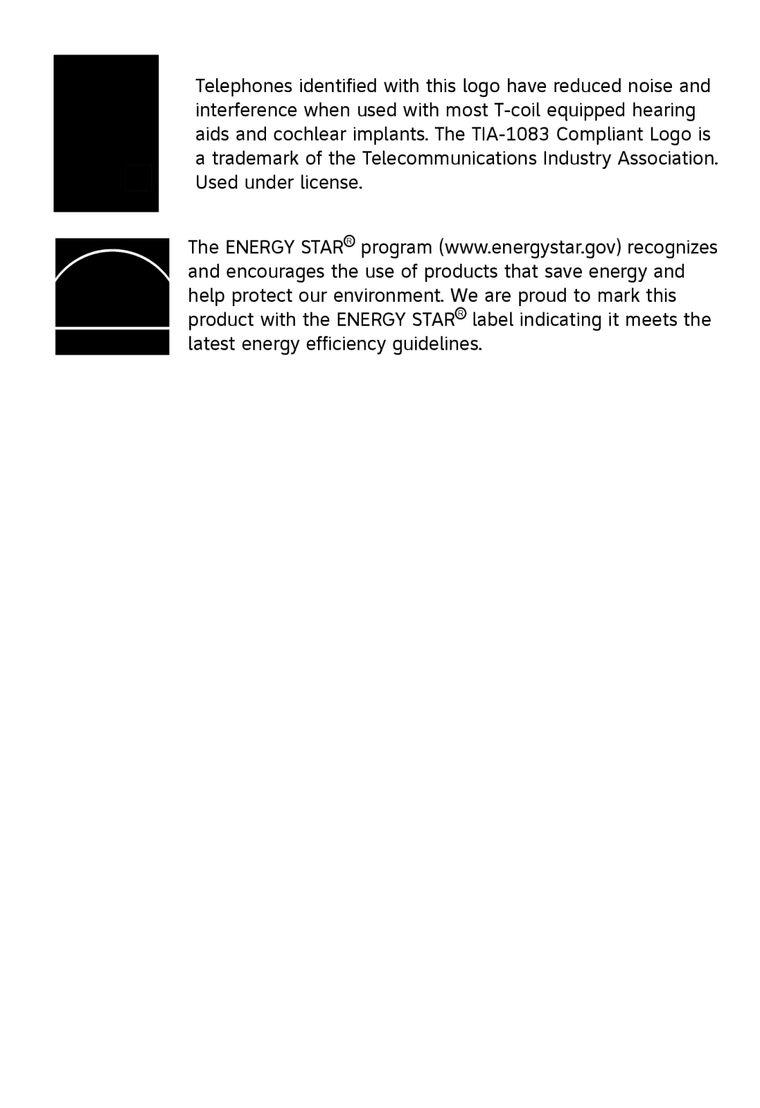 AT&T TL90078 user manual Compatible with Hearing Aid T-Coil TIA-1083 