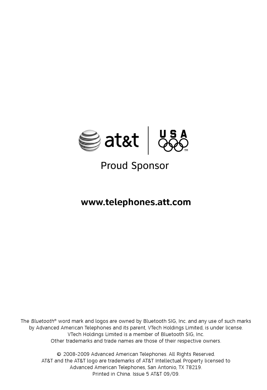 AT&T TL90078 user manual 