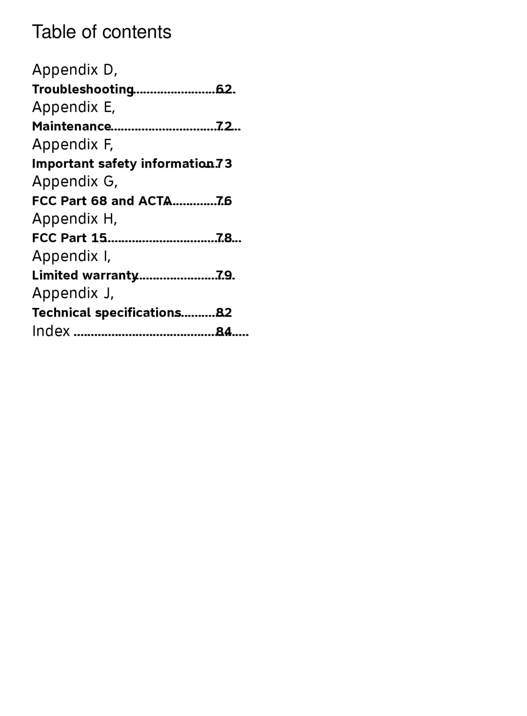 AT&T TL91378, TL9178, TL91178, TL91278 user manual Appendix D 