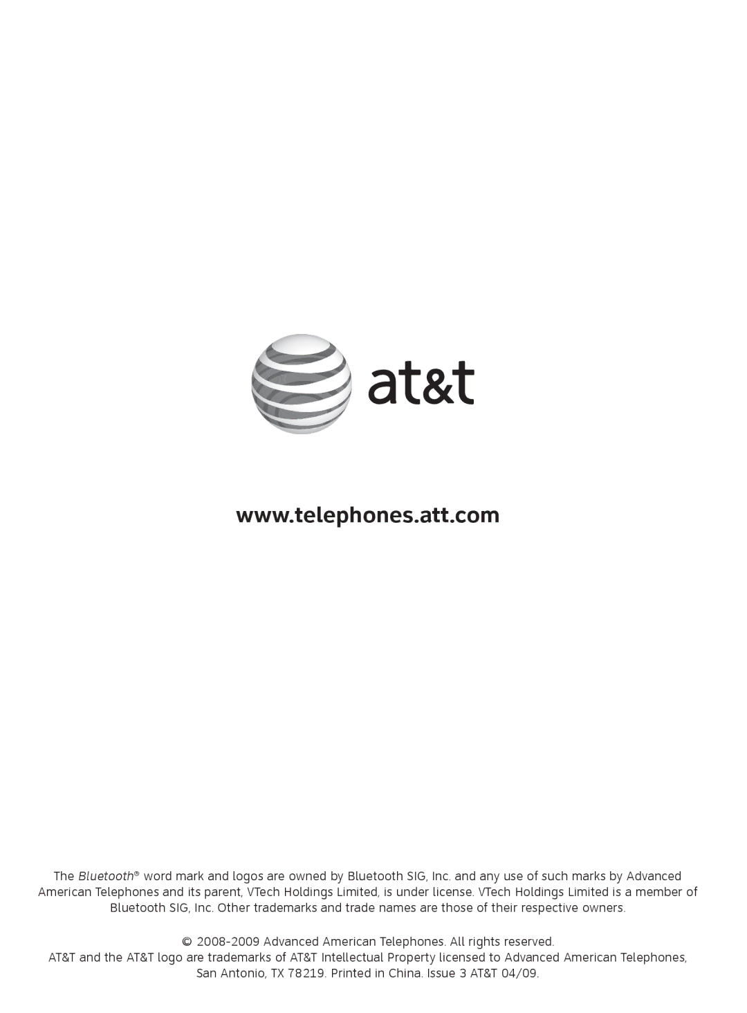 AT&T TL91278, TL9178, TL91378, TL91178 user manual 