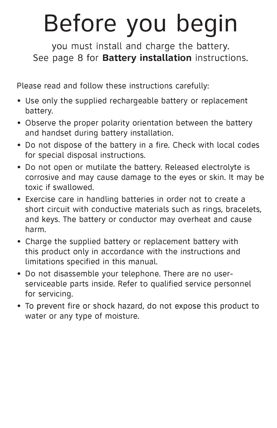 AT&T TL9278, TL9228 user manual Before you begin 