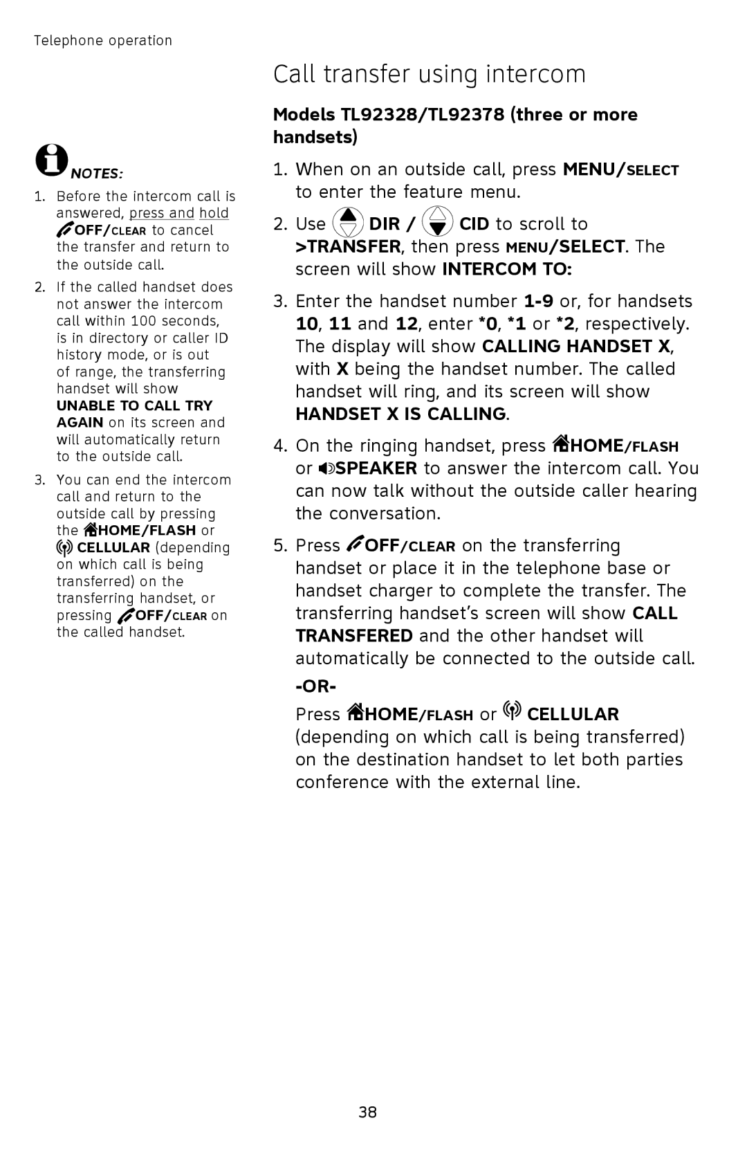 AT&T user manual Models TL92328/TL92378 three or more handsets 